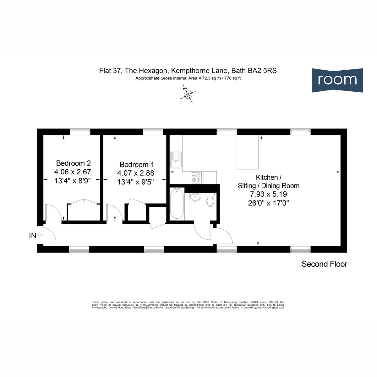37 The Hexagon, Kempthorne Lane, Bath floorplan