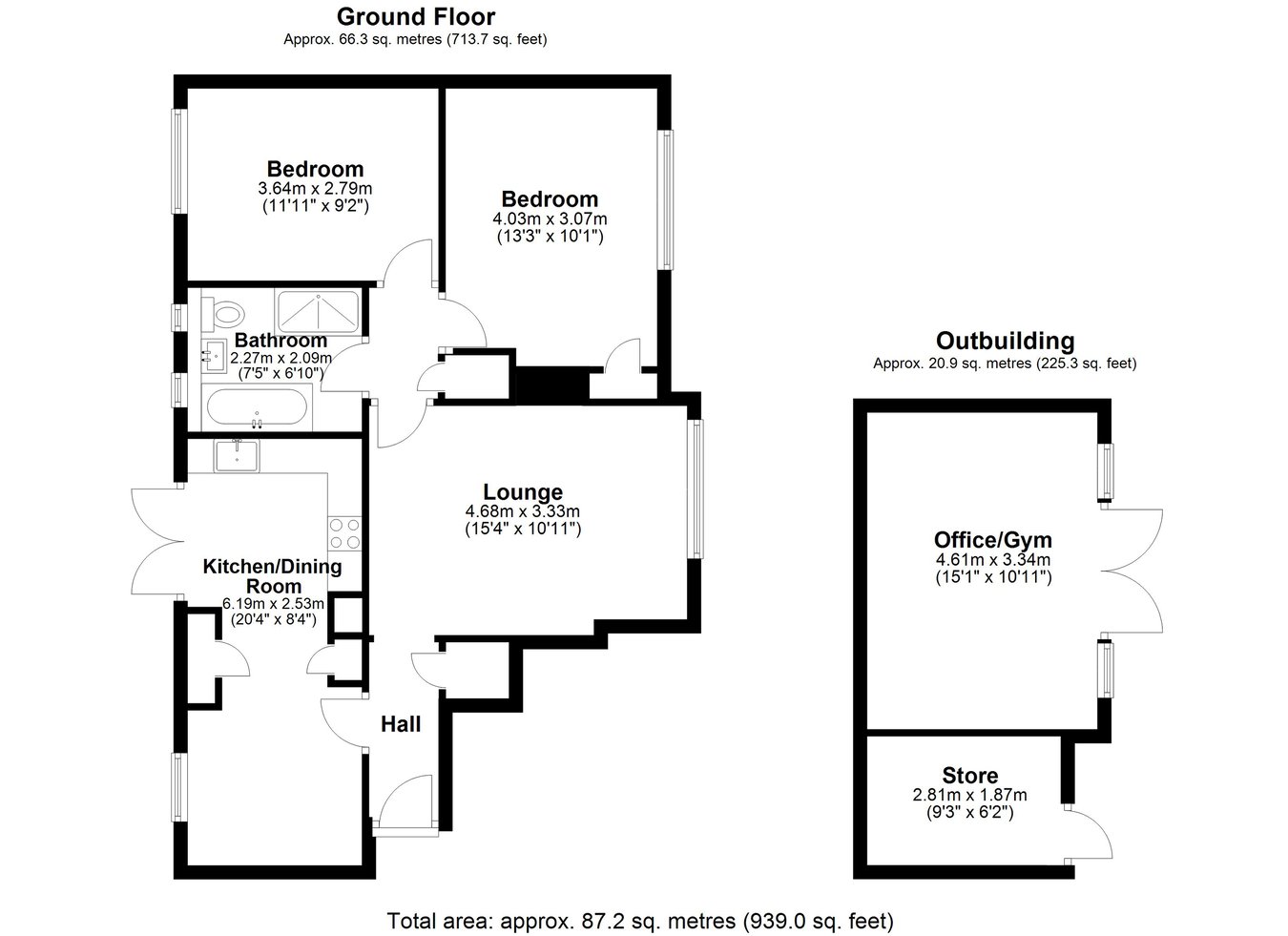 6a, Mill Green, Sandwich floorplan
