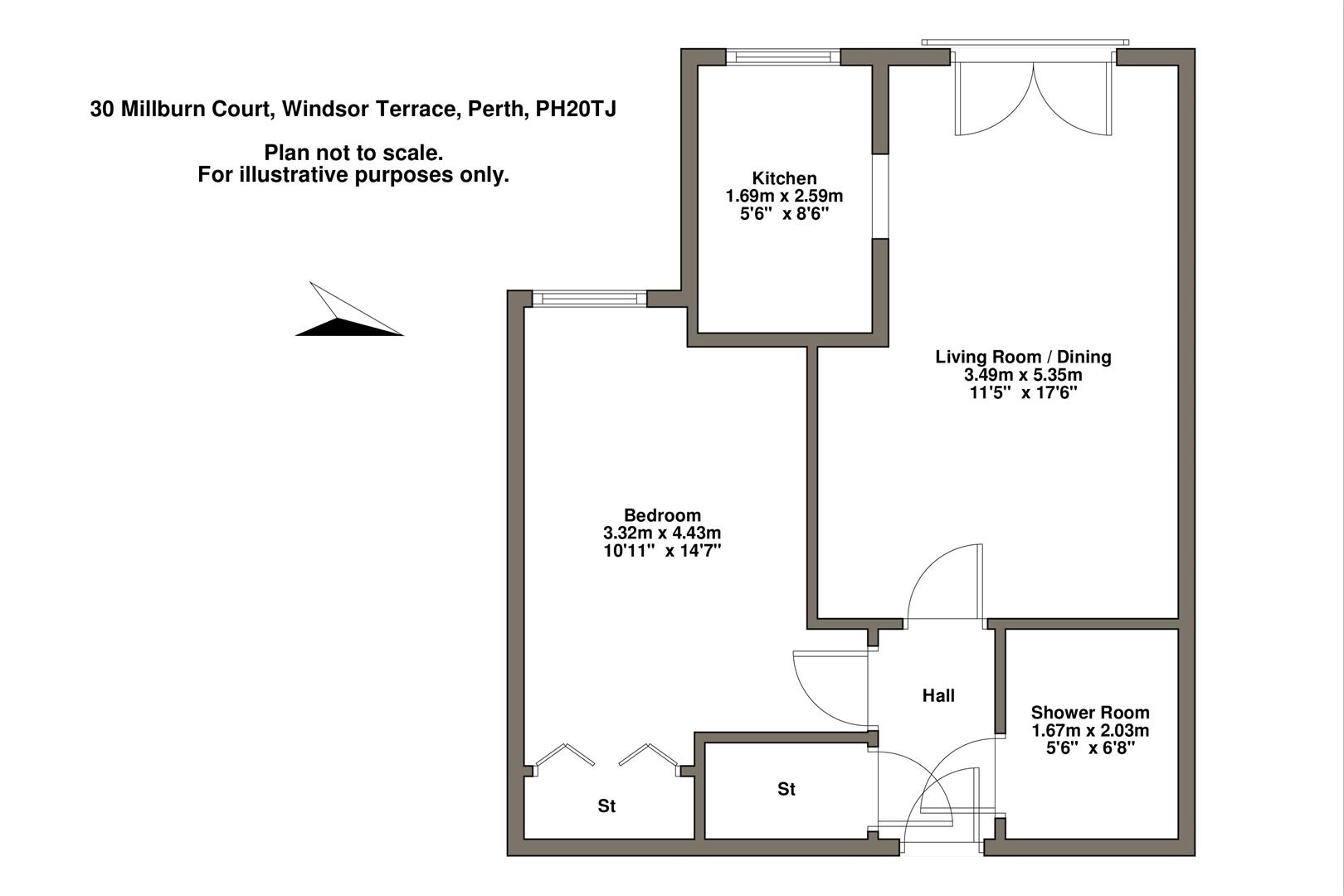 Windsor Terrace, Perth PH2, 1 bedroom flat for sale 64548183