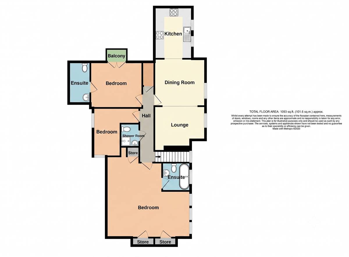 Flat 3, 1, Berkeley Road, Birchington floorplan