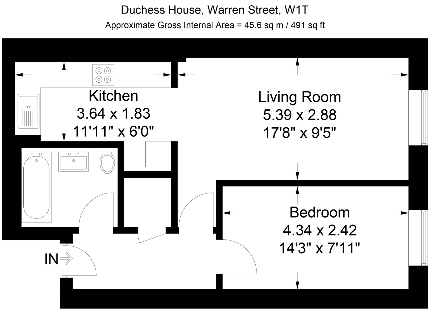 1 Bedrooms Flat for sale in Duchess House, Warren Street, London W1T