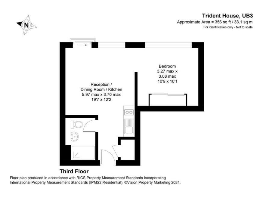 Flat 32, 76, Trident House, Station Road, Hayes floorplan