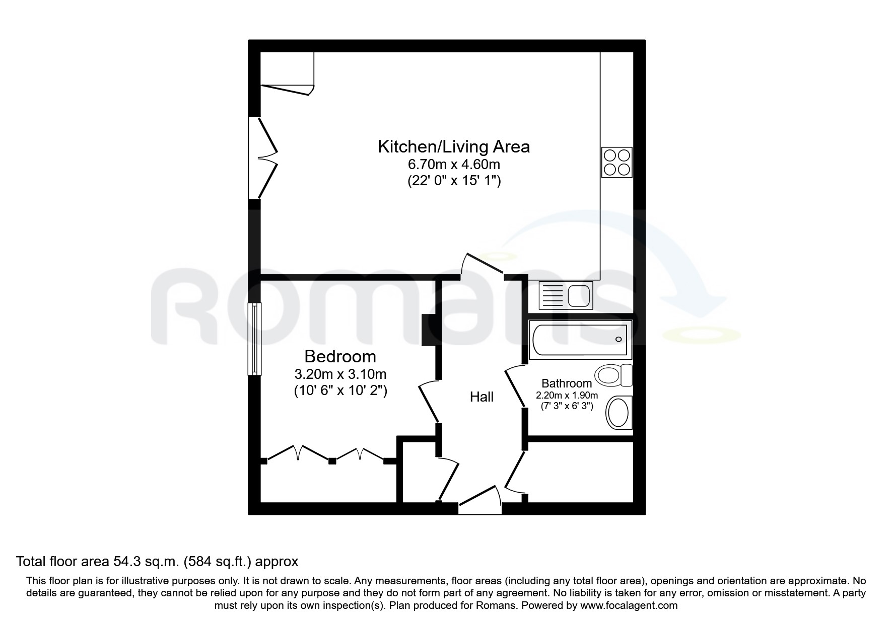 Flat 1, Oyster Wharf, Reading floorplan