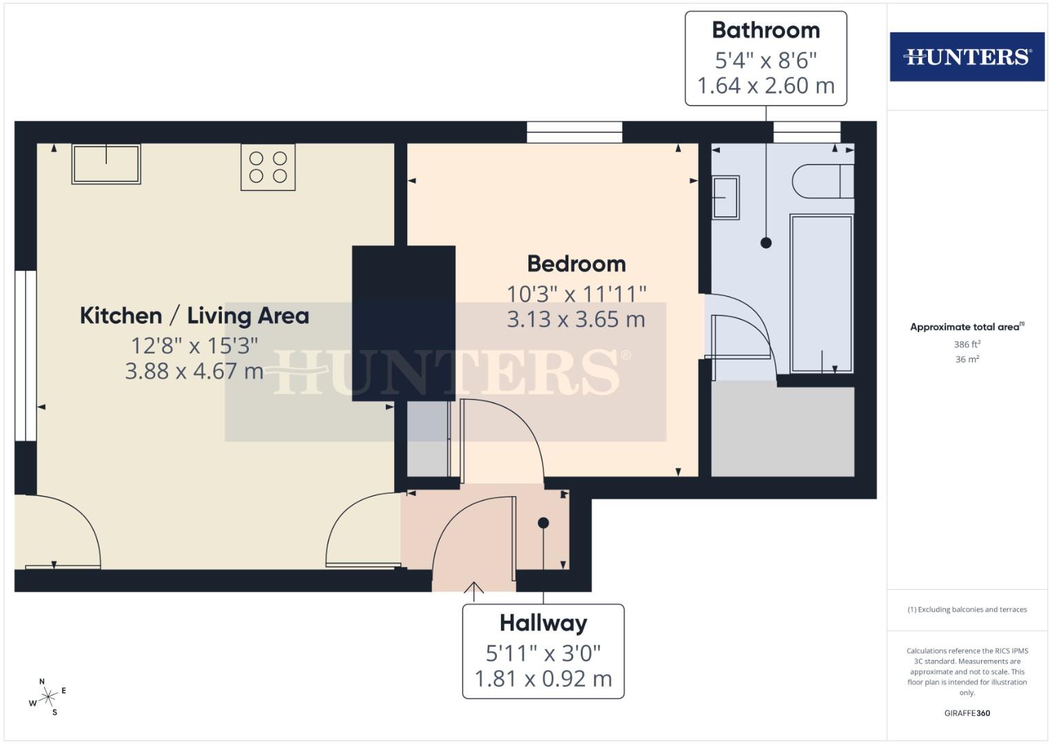 Apartment 16, The Moorings 9-10, The Beach, Filey floorplan