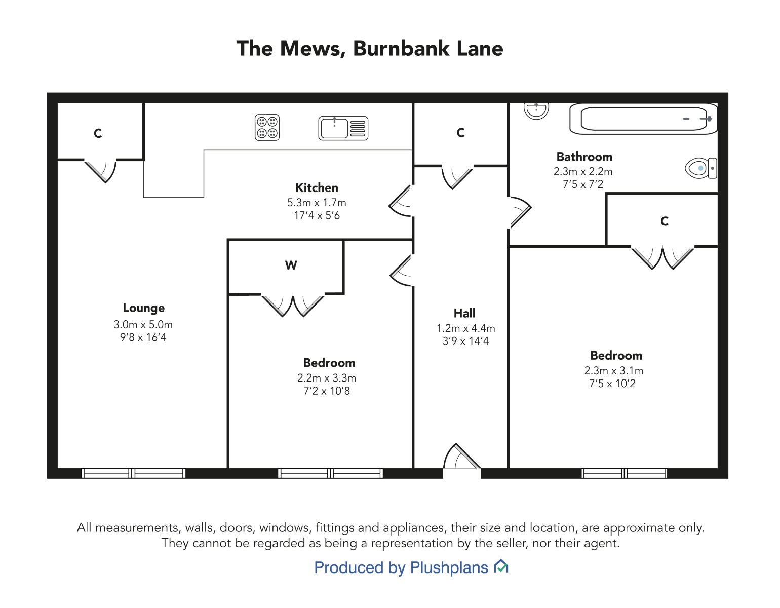 D, 10, The Mews. Burnbank Lane, Glasgow floorplan