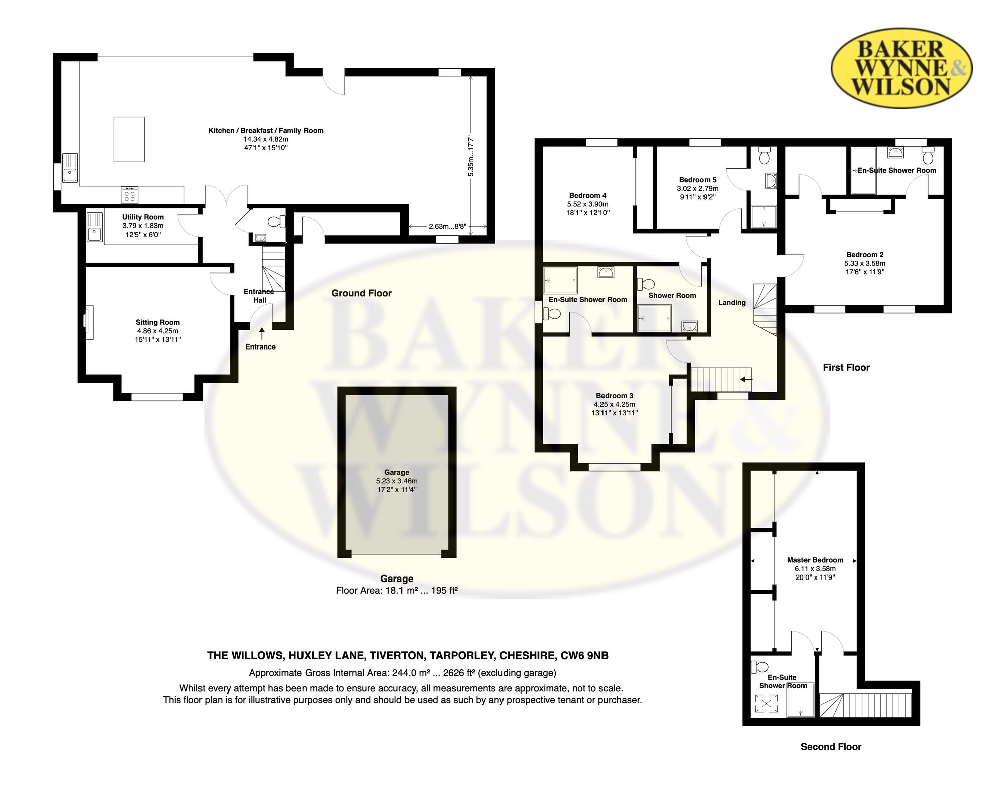 The Willows Huxley Lane, Tarporley floorplan