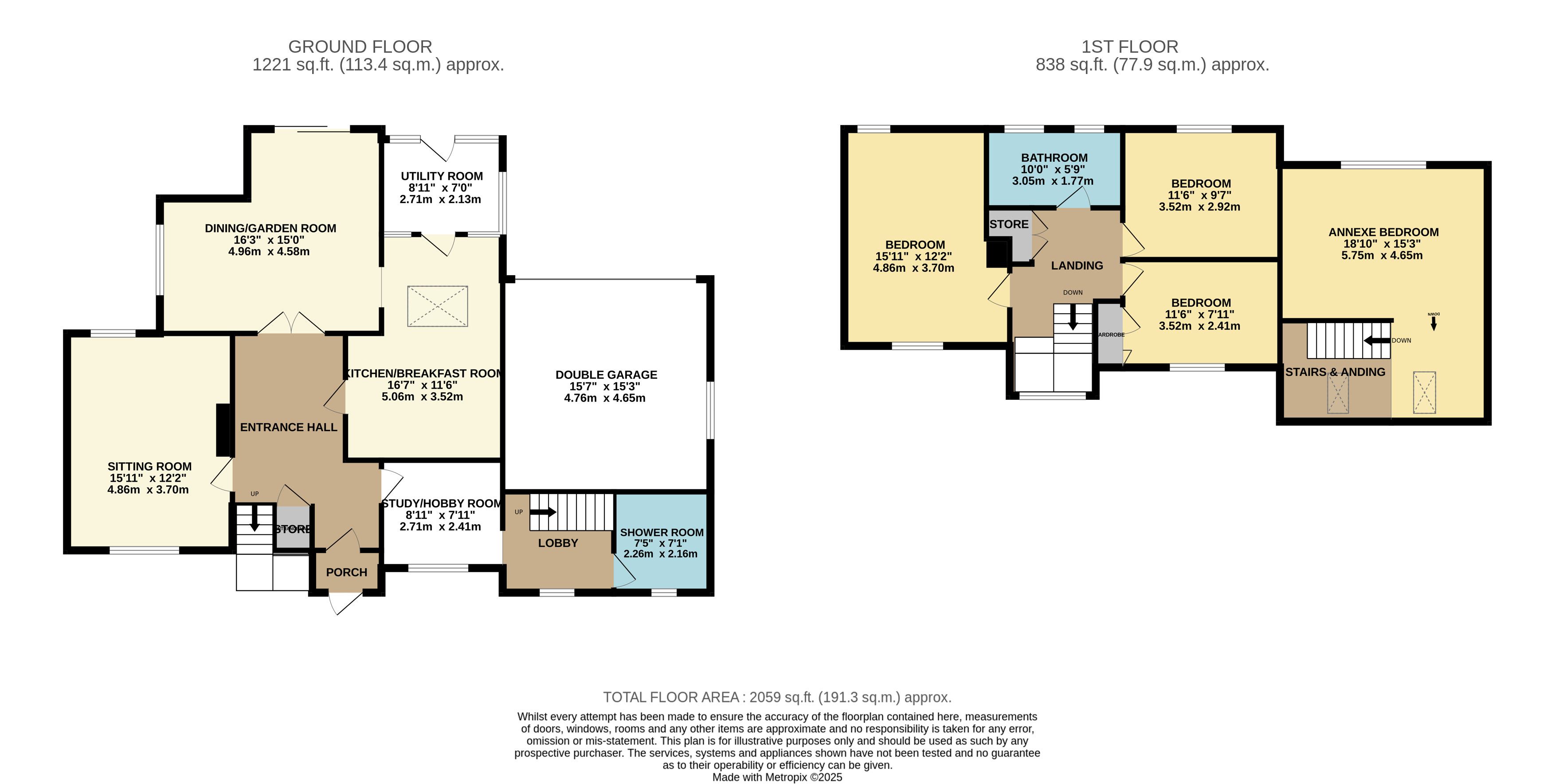 1, Highfield Drive, Matlock floorplan