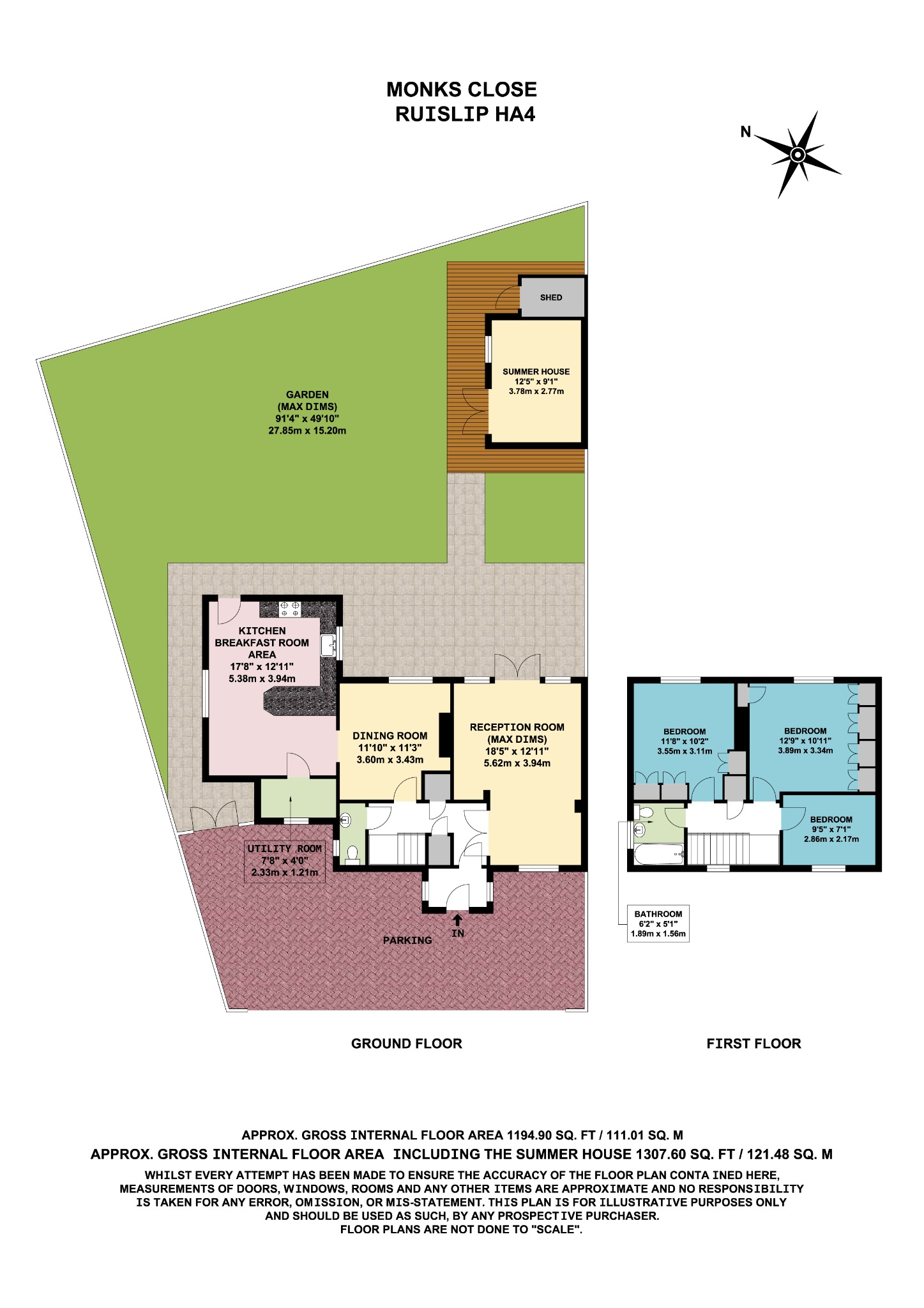 17, Monks Close, Ruislip floorplan