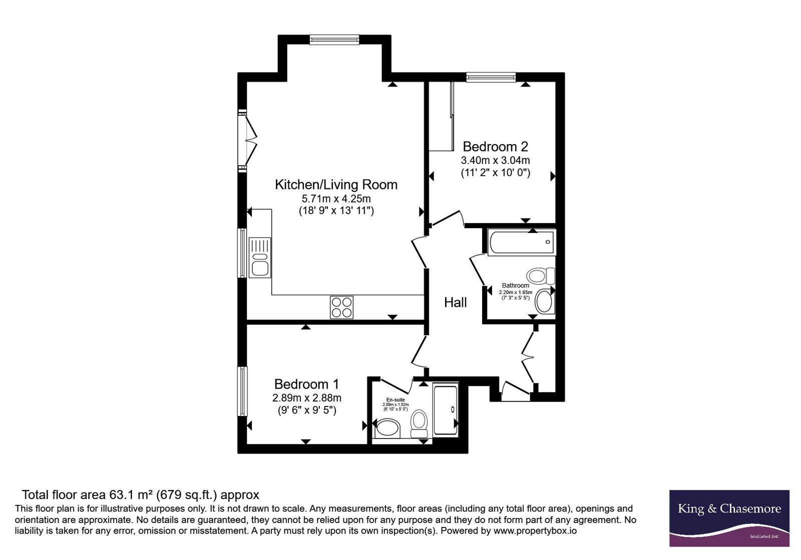 Flat 7, Milton Place, 2, Broom Field Way, Bognor Regis floorplan