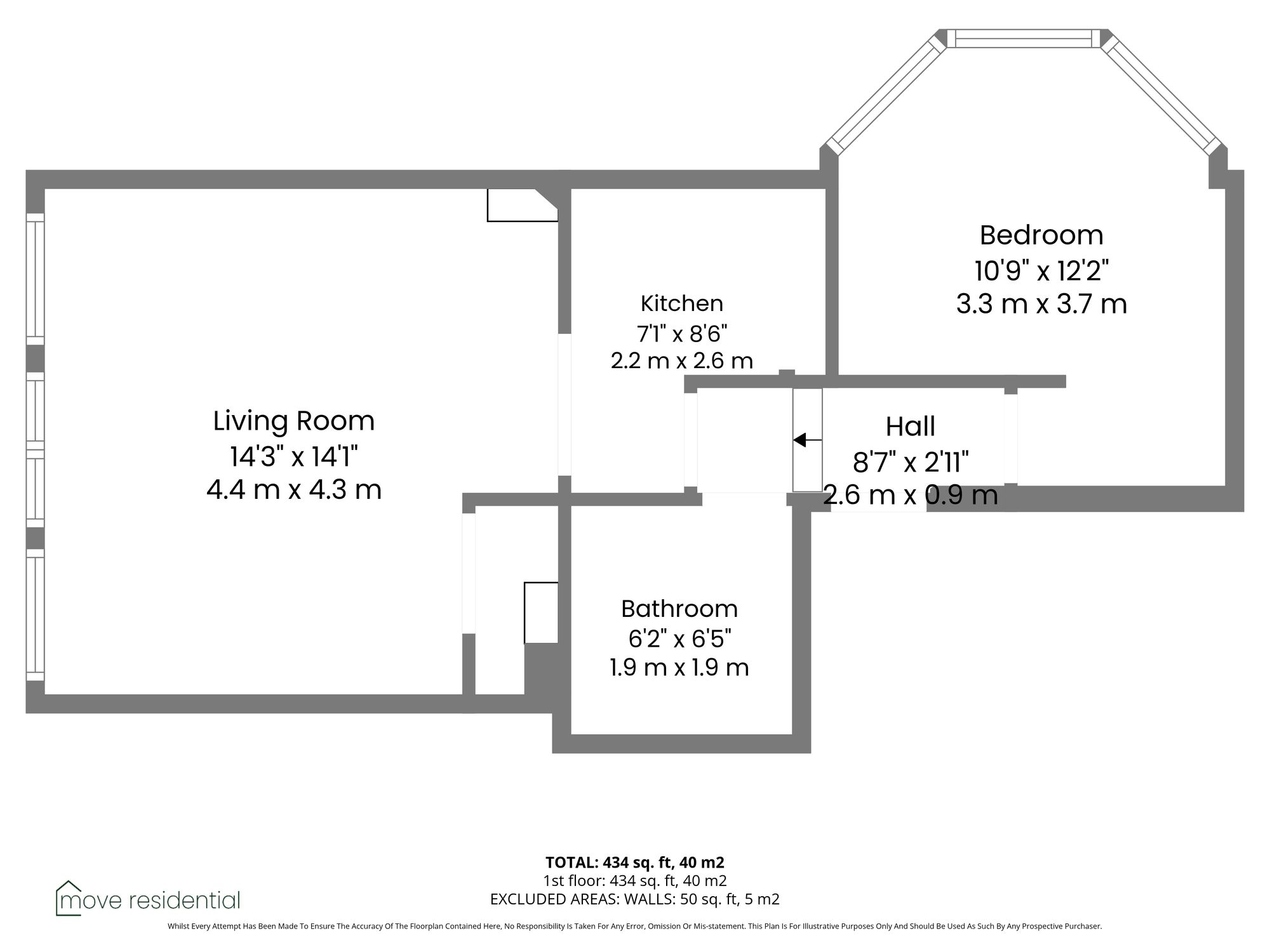 Flat 4, 12 North Drive, Liverpool floorplan