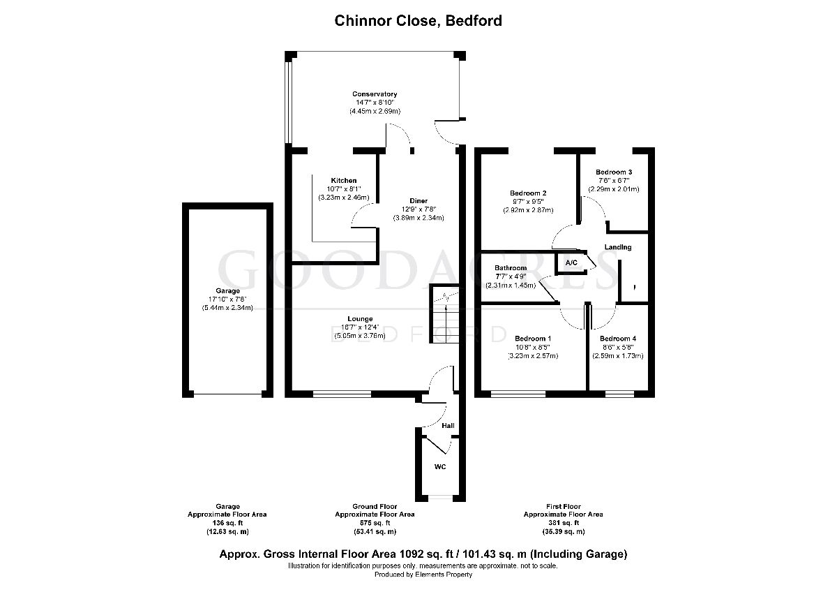 6 Chinnor Close, Bedford floorplan