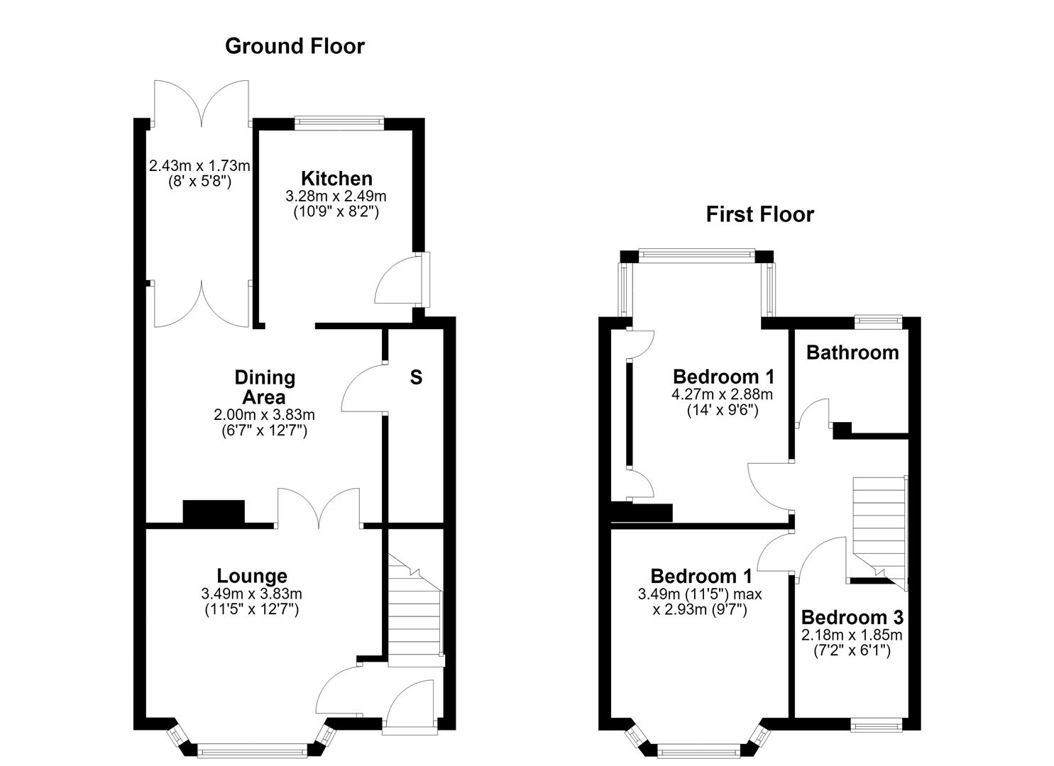 37, Athelstan Road, Sheffield floorplan
