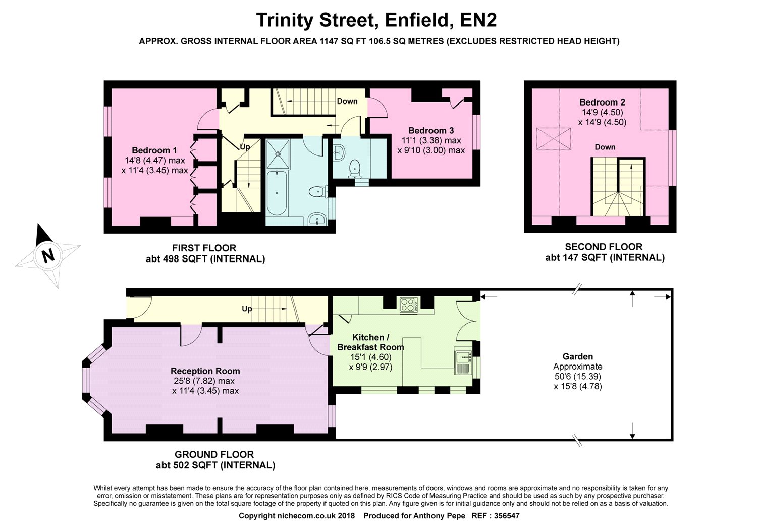 3 Bedrooms Terraced house for sale in Trinity Street, Enfield, Middlesex EN2