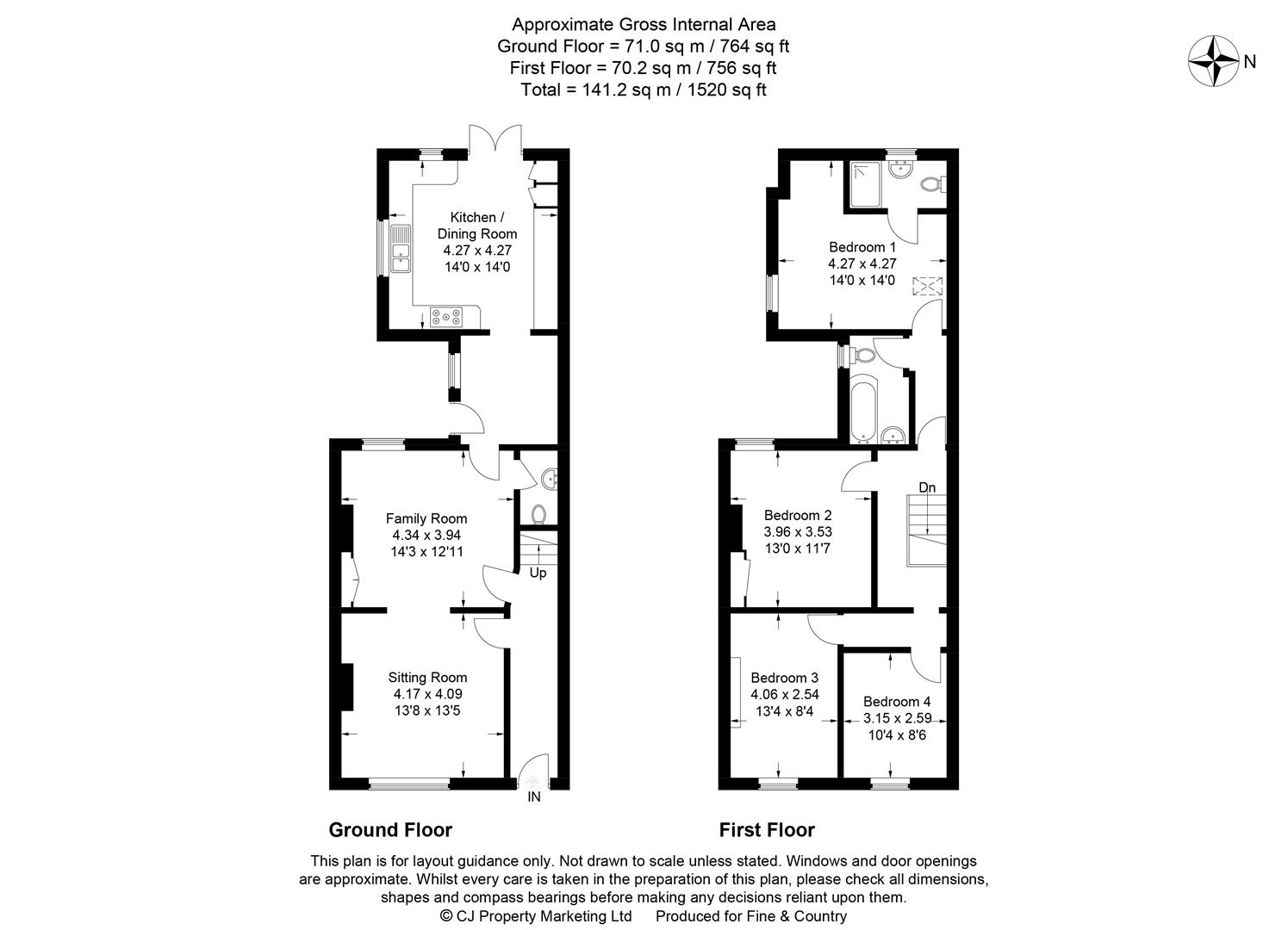 The Gables, 51, East Street, Olney floorplan