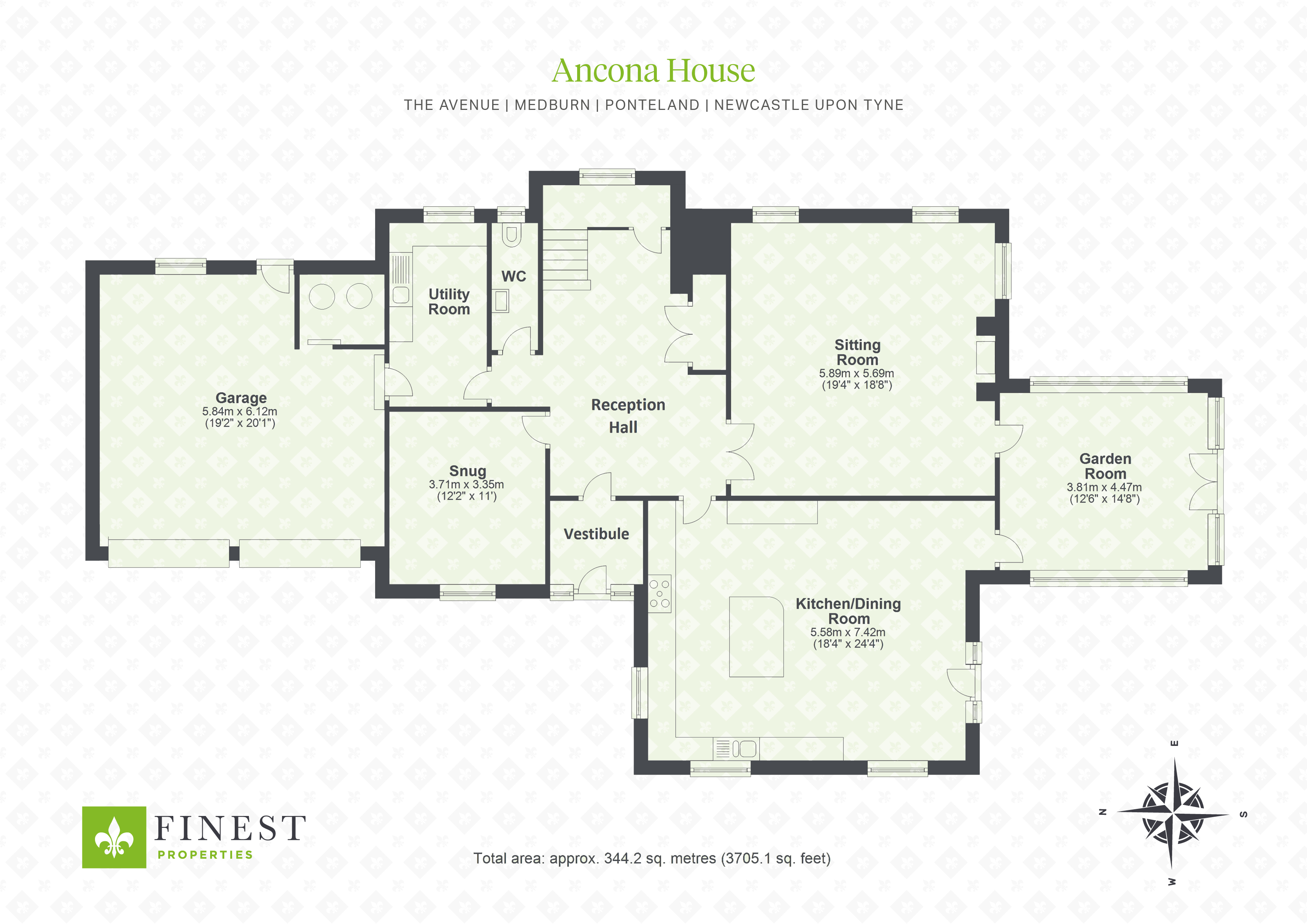 Ancona House, The Avenue, Medburn, Ponteland, Newcastle Upon Tyne NE20