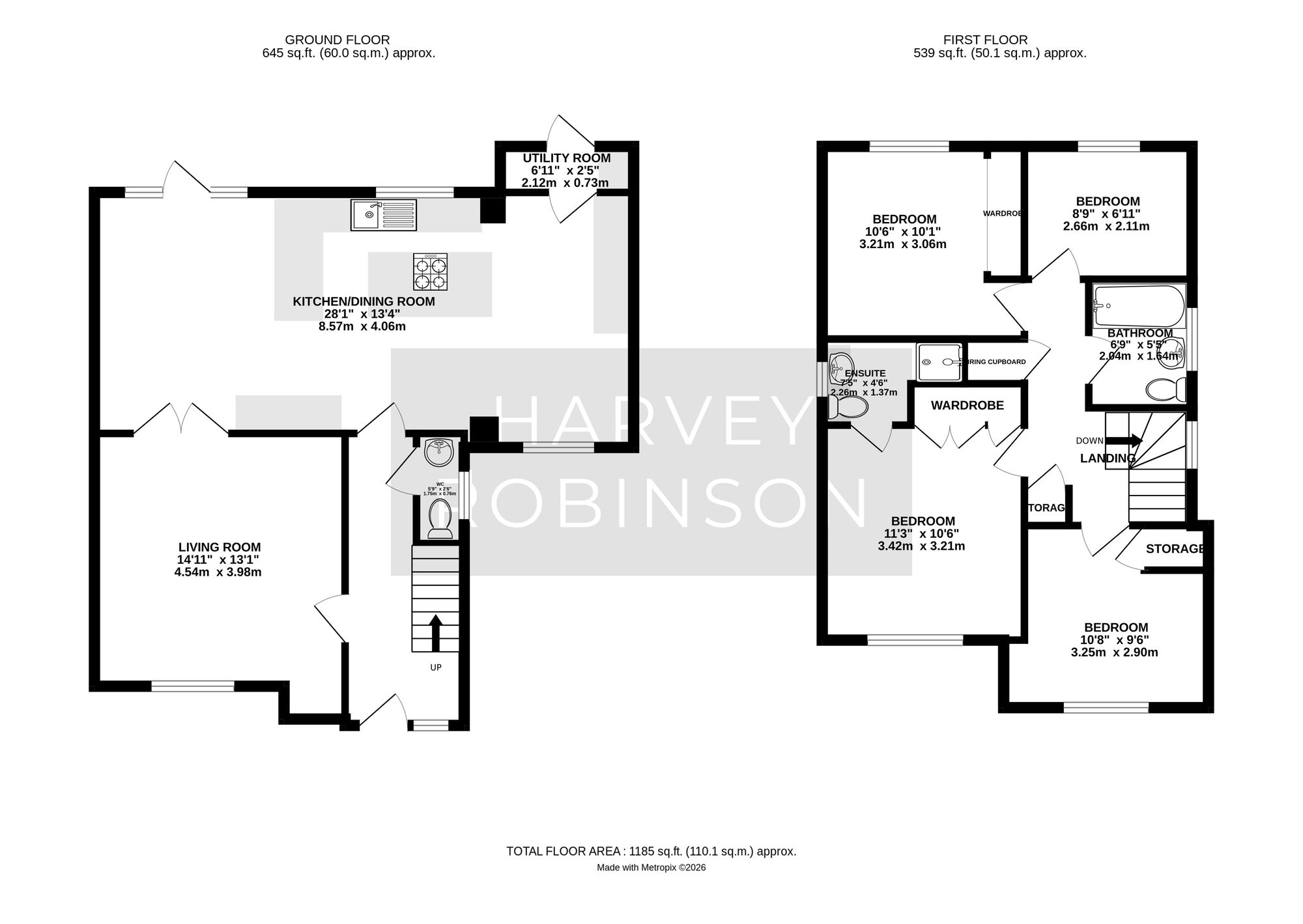 19 Kestrel Way, Sandy floorplan