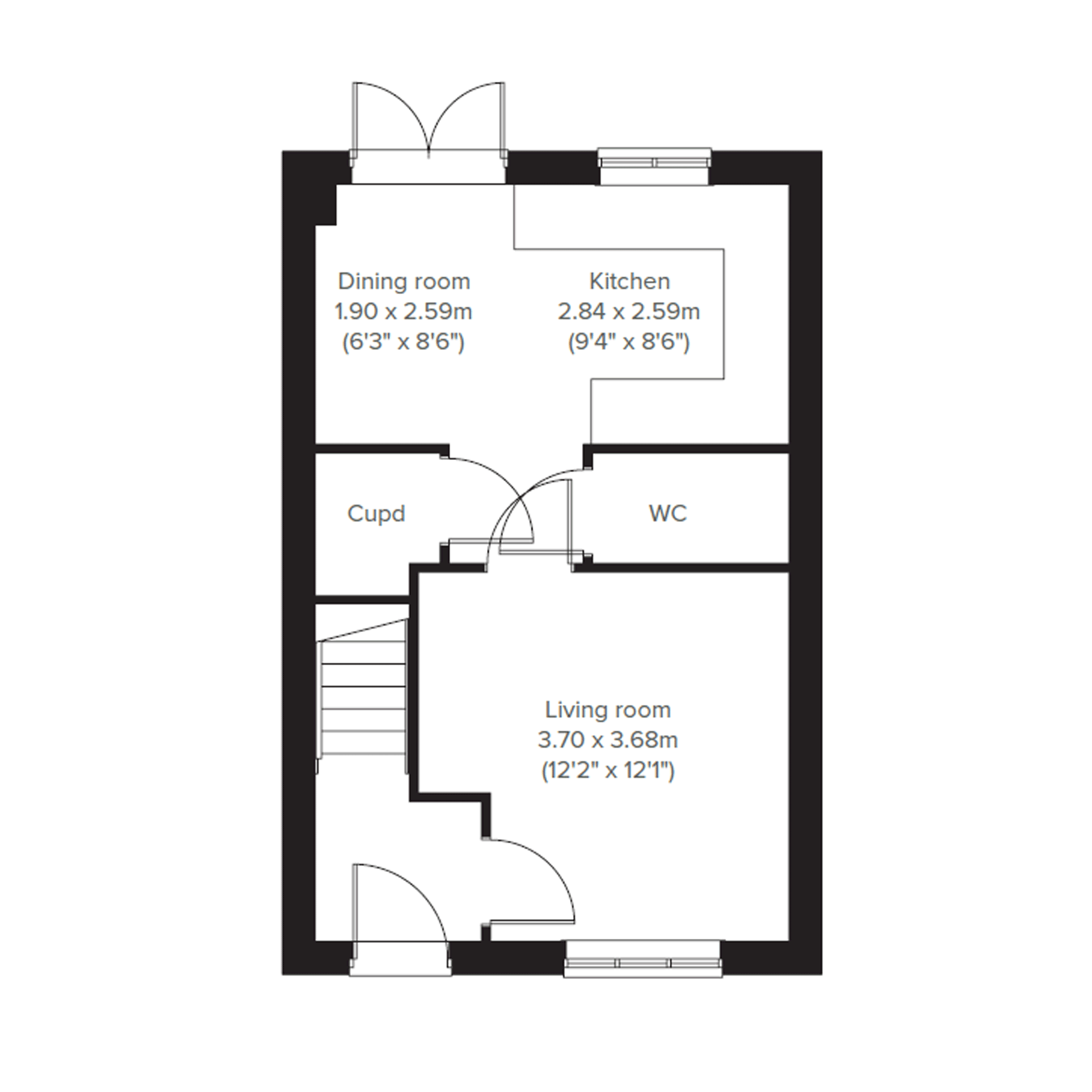 512, 2 Elder Drive, Cramlington floorplan