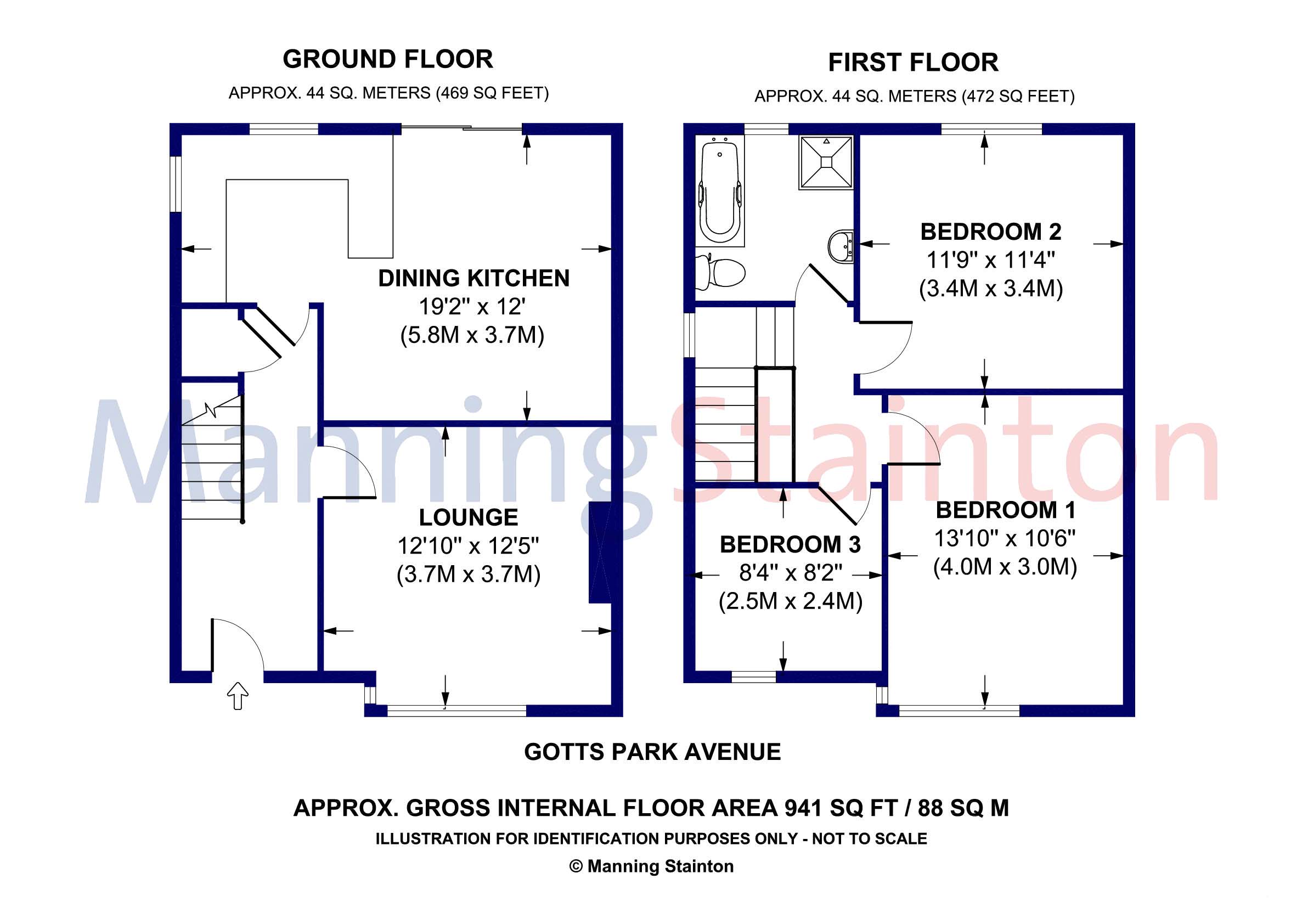 3 Bedrooms Semi-detached house to rent in Gotts Park Avenue, Armley, Leeds LS12