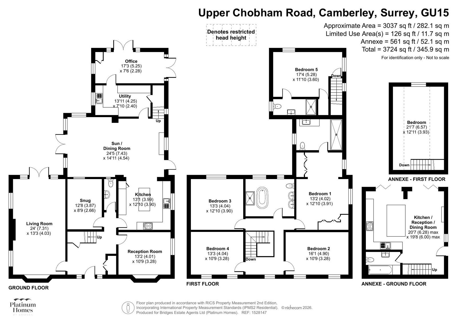 169, Upper Chobham Road, Surrey floorplan