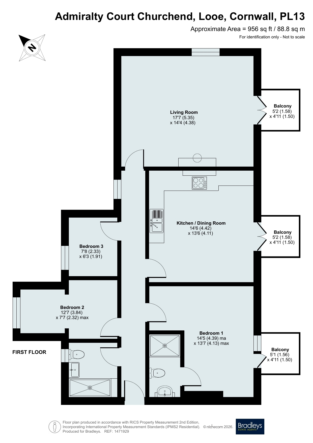 2 Admiralty Court,, Churchend, Cornwall floorplan