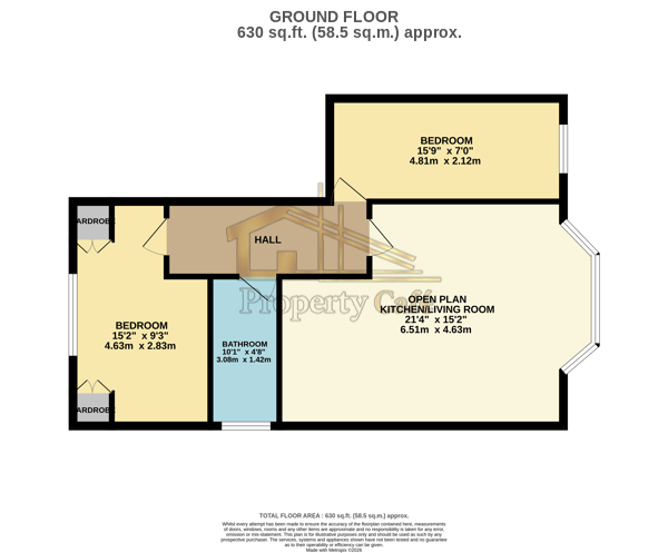 First floor flat, 345, London Road, St Leonards-on-Sea floorplan