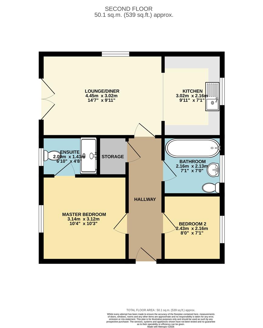 5, Elms Court, Harlow floorplan