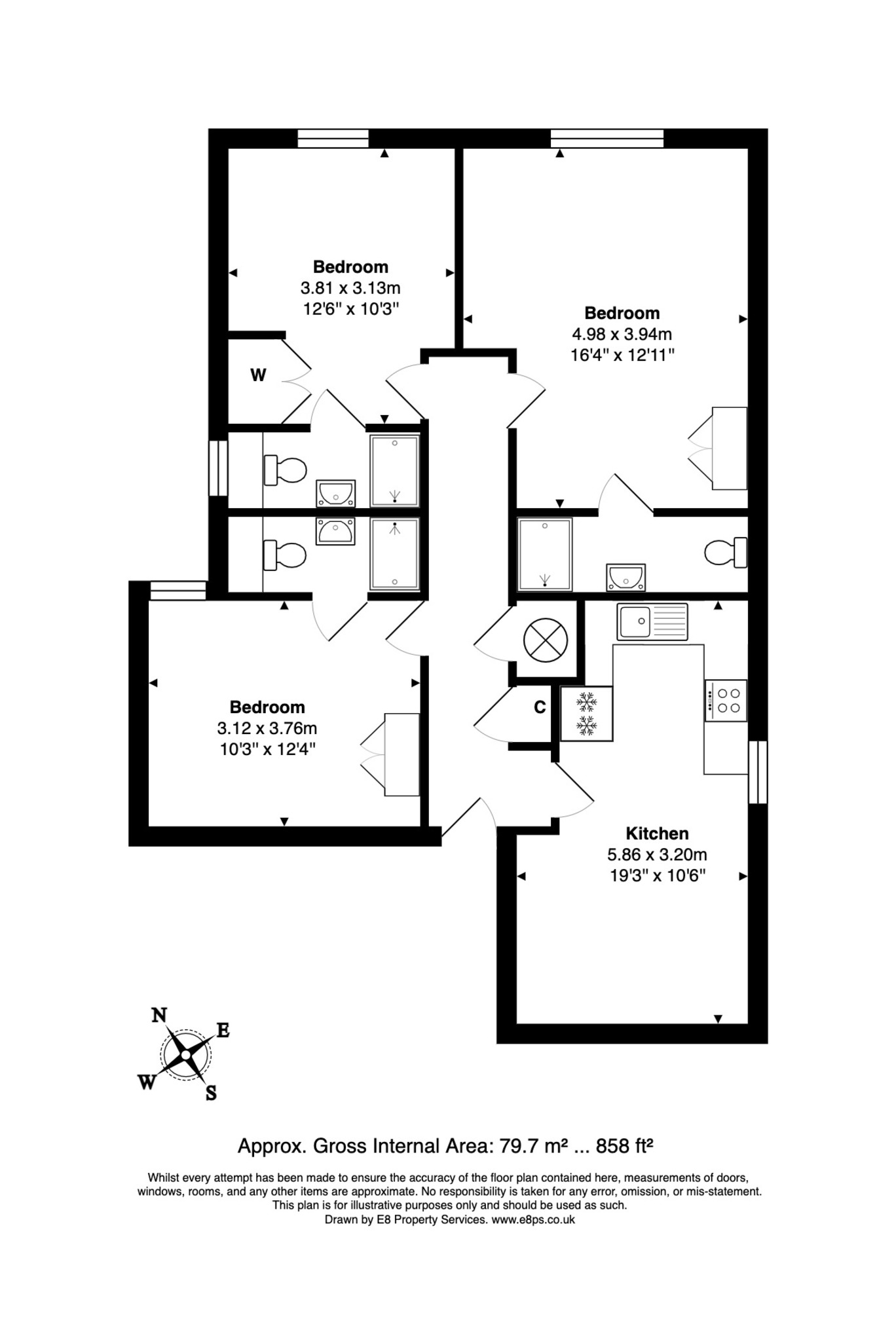 Flat 3 Room C, 9A, High Street, Kidlington floorplan