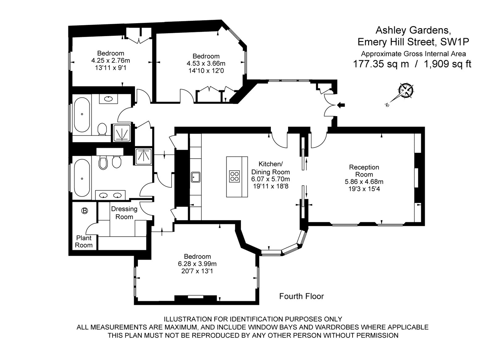 213,, Ashley Gardens, Westminster floorplan