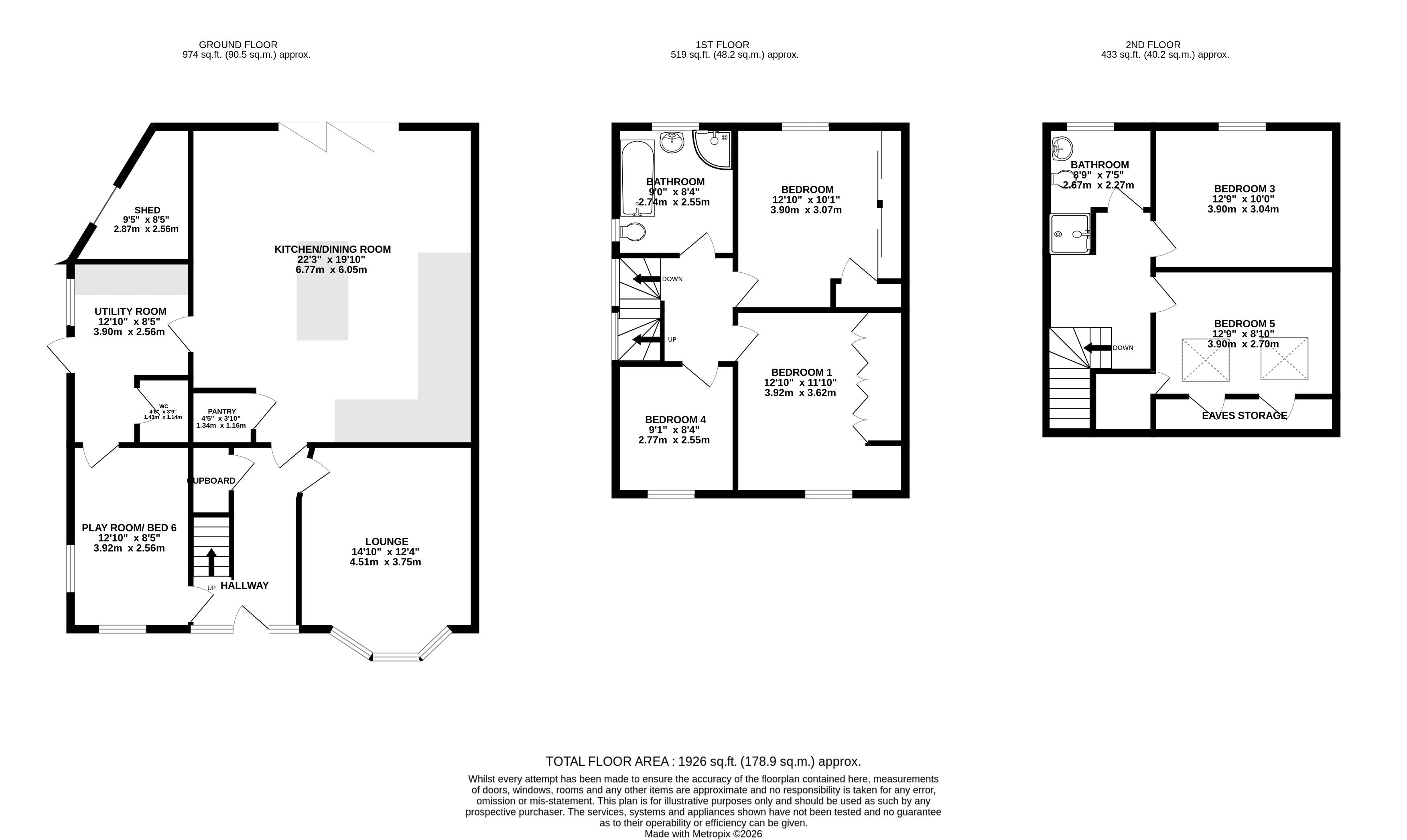 22, Foxholes Lane, Pudsey floorplan