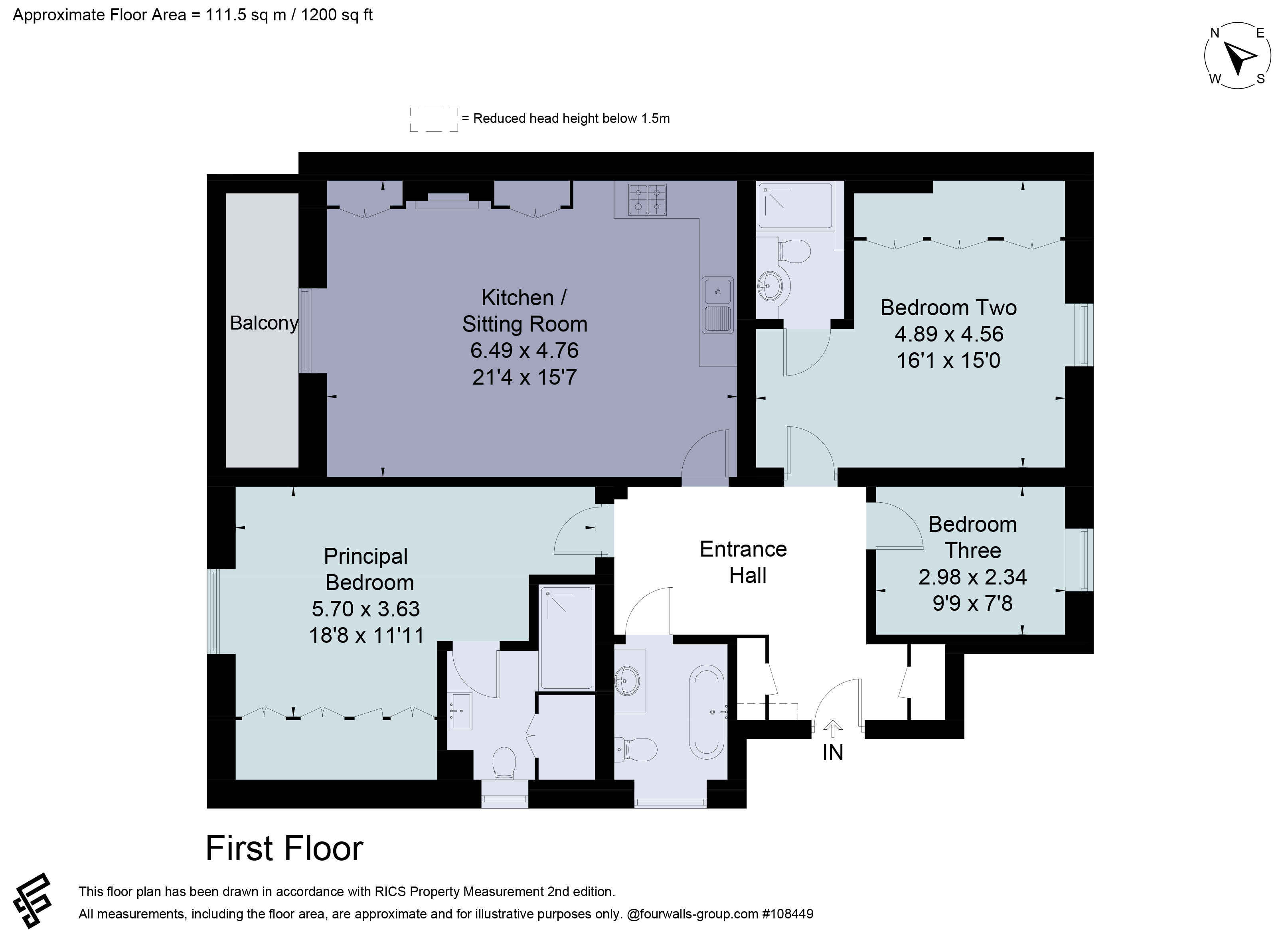 First Floor Flat, 3, Richmond Park Road, Somerset floorplan