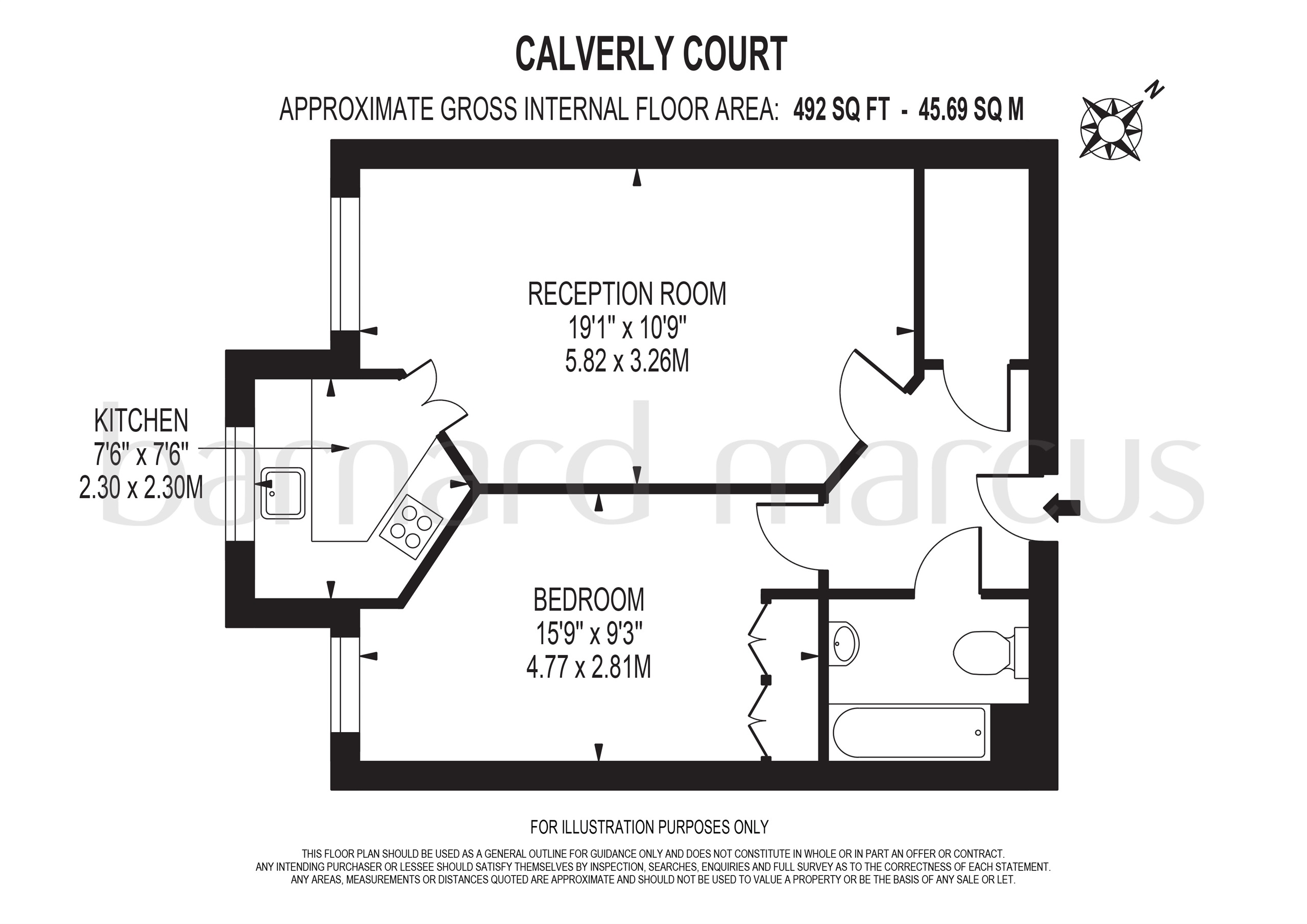 Flat 17, Calverley Court, 370-374, Kingston Road, Epsom floorplan