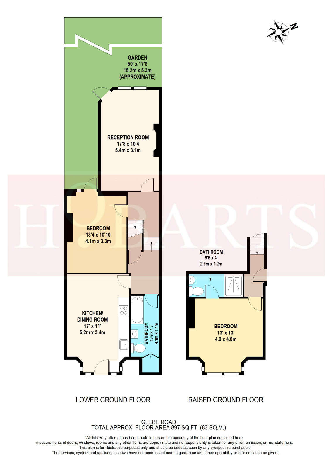 Flat 2, 39 Glebe Road, LONDON floorplan