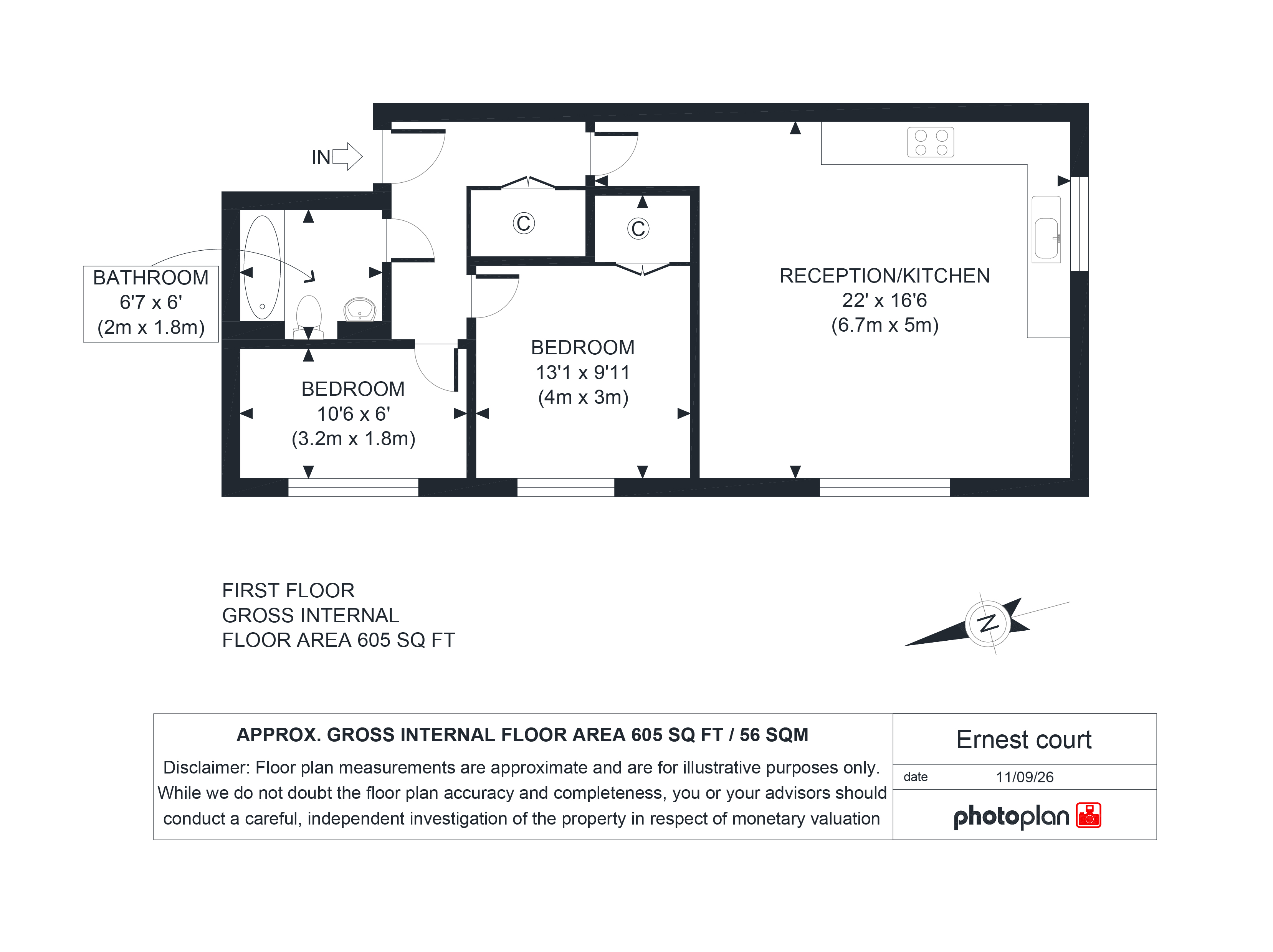 Ernest Court, 122 Bowen Drive, Dulwich, London floorplan