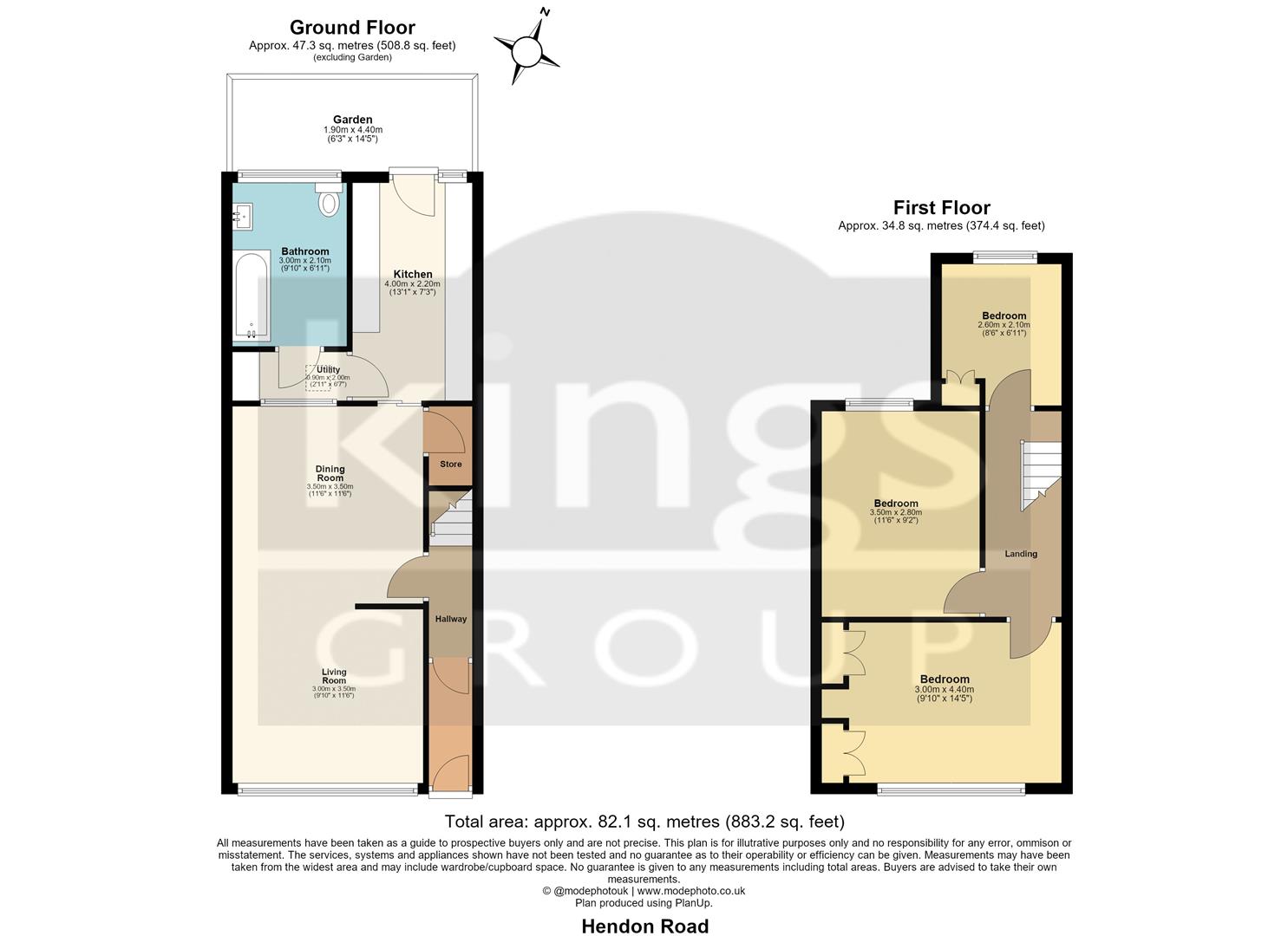 64, Hendon Road, London floorplan