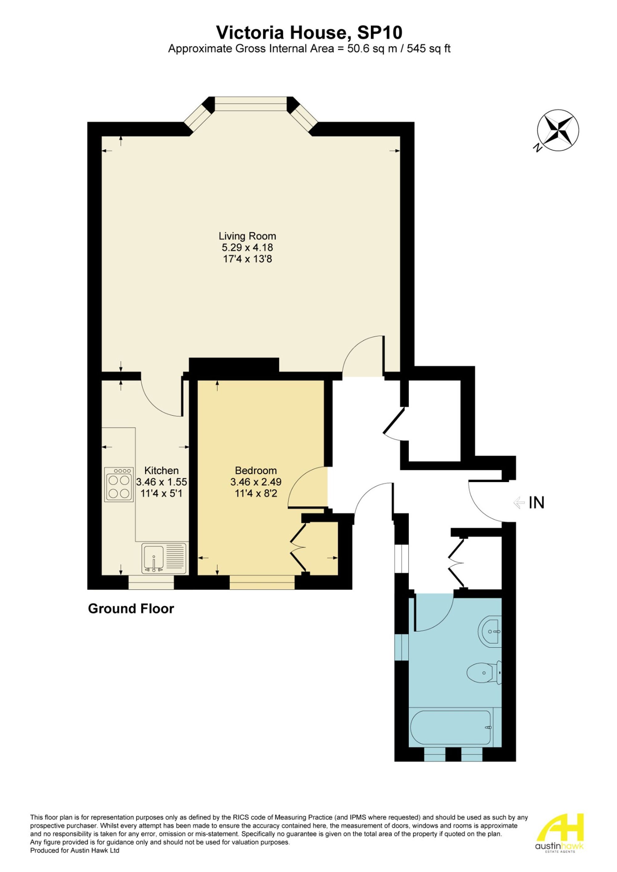 Flat 1 Victoria House, 3 Junction Road, Andover, Andover floorplan