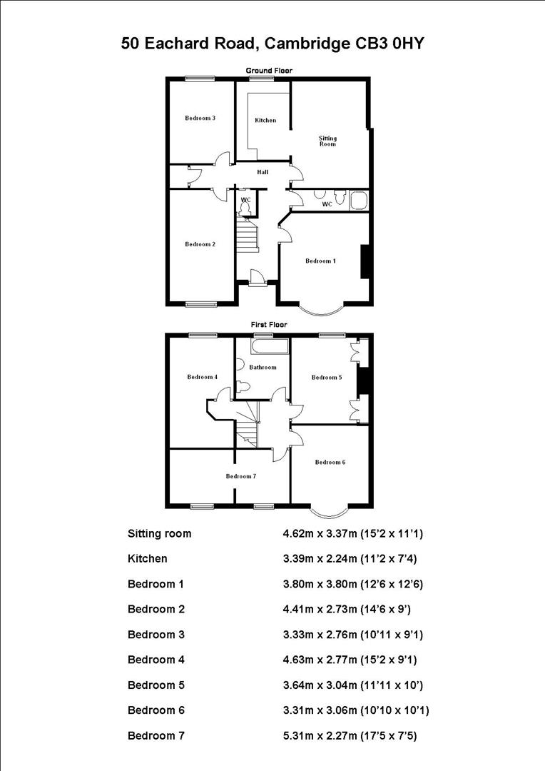 50, Eachard Road floorplan