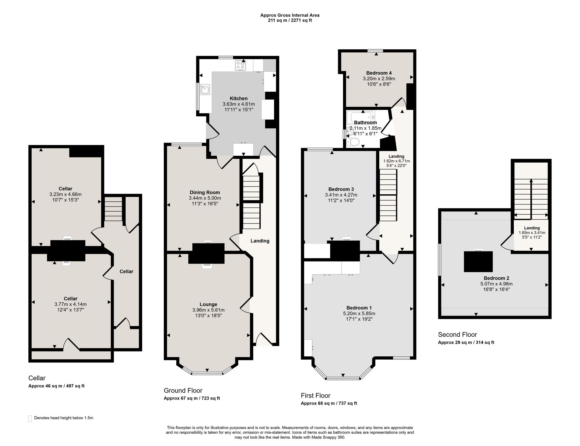 4 Woodbine Terrace, Manchester floorplan