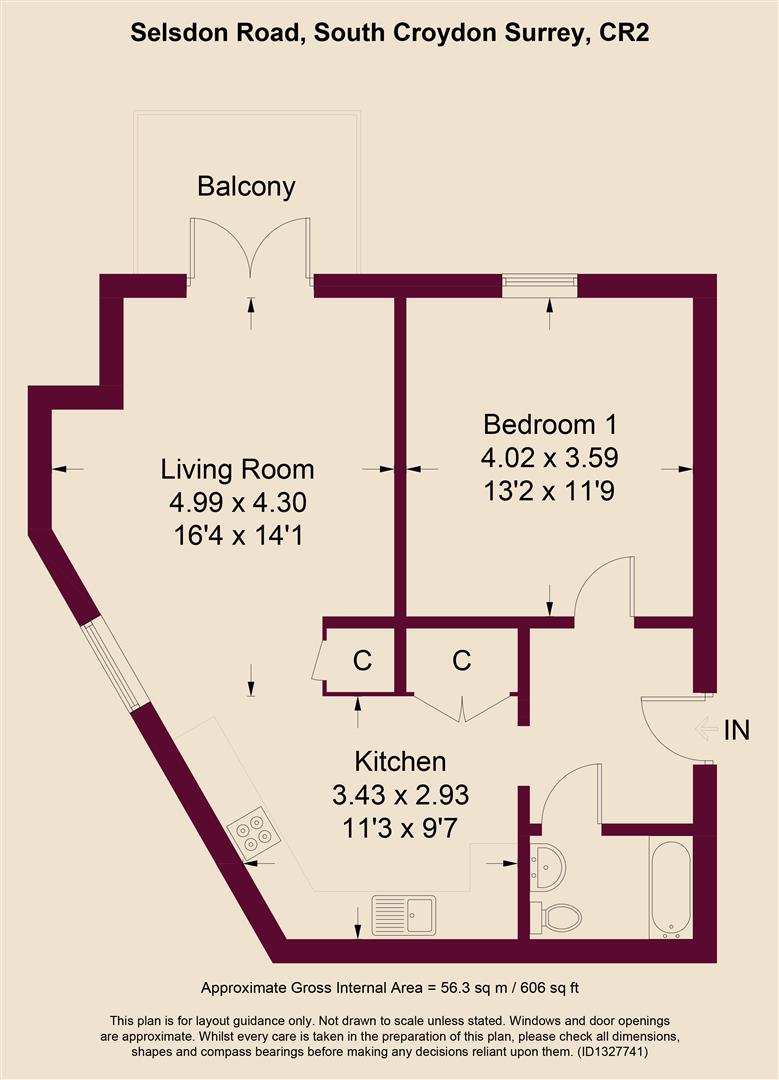 Flat 1, 236, Selsdon Road, South Croydon floorplan