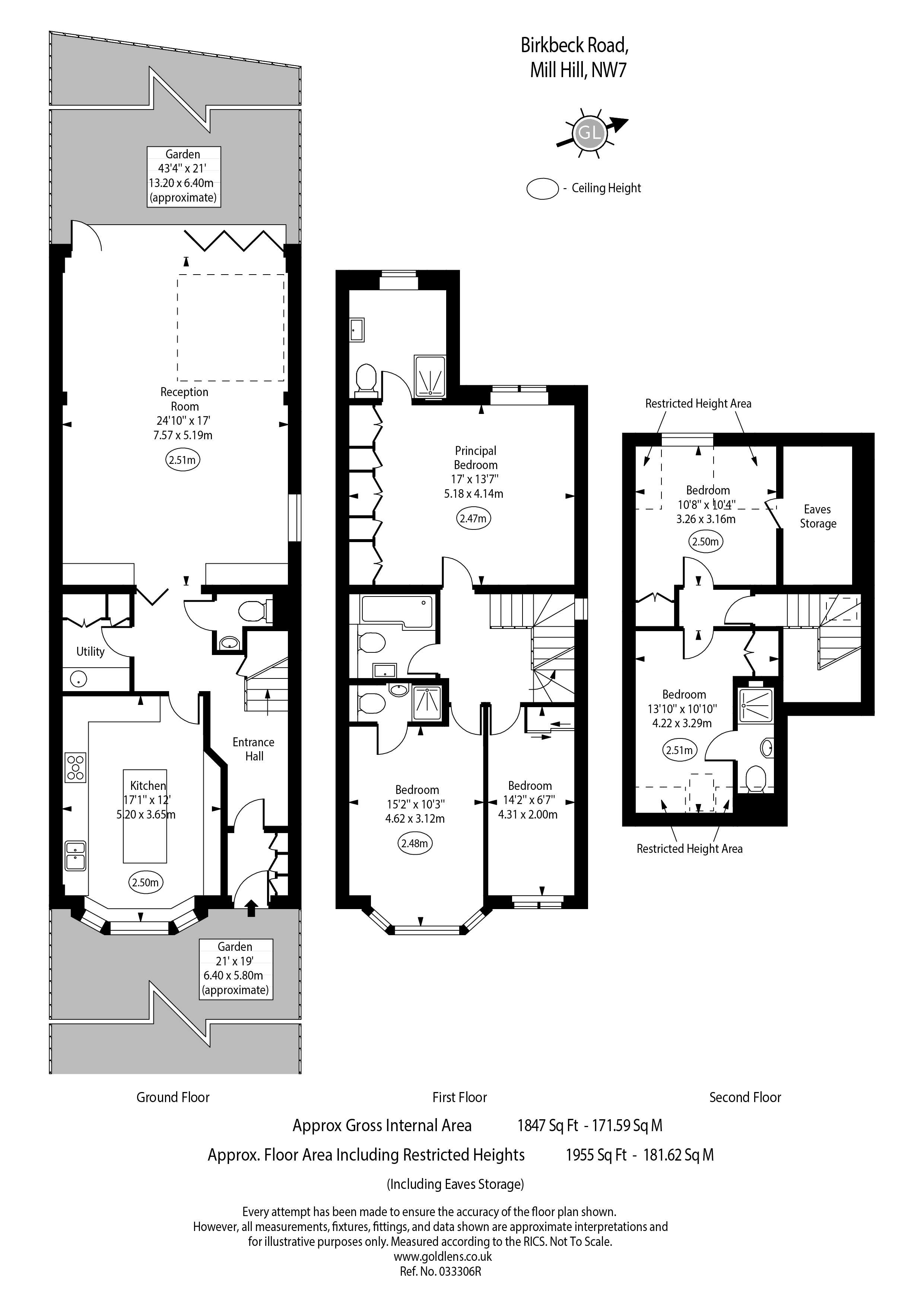 95, Birkbeck Road, London floorplan