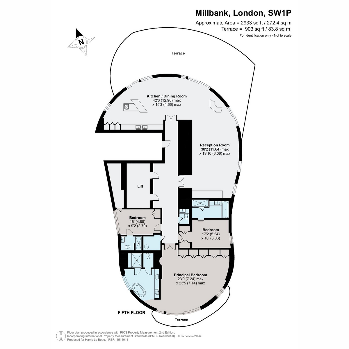 Flat Apartment E501, Riverwalk, 161, Millbank, London floorplan