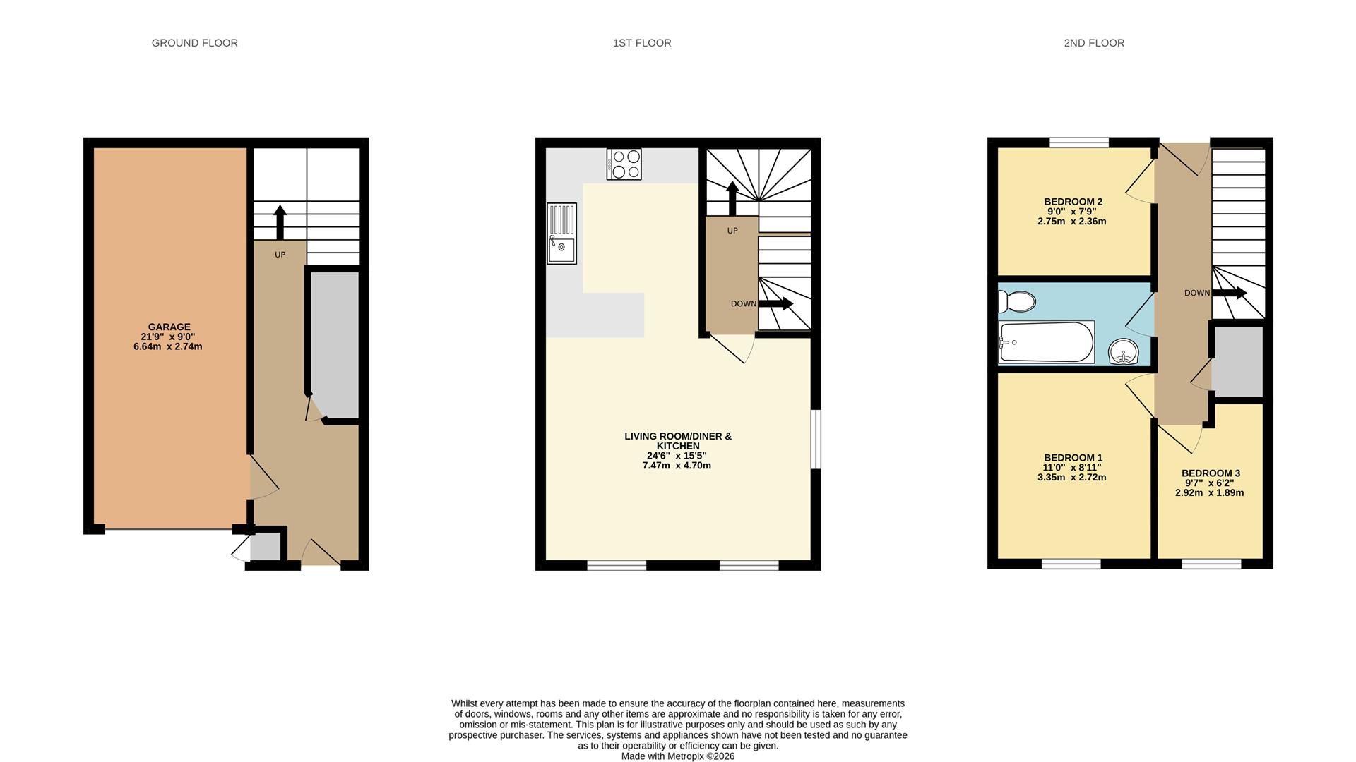 54, Garland Close, Exeter floorplan