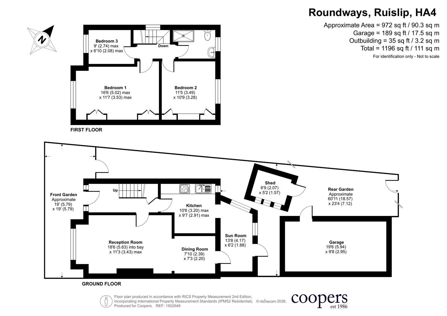 16, Roundways, Ruislip floorplan