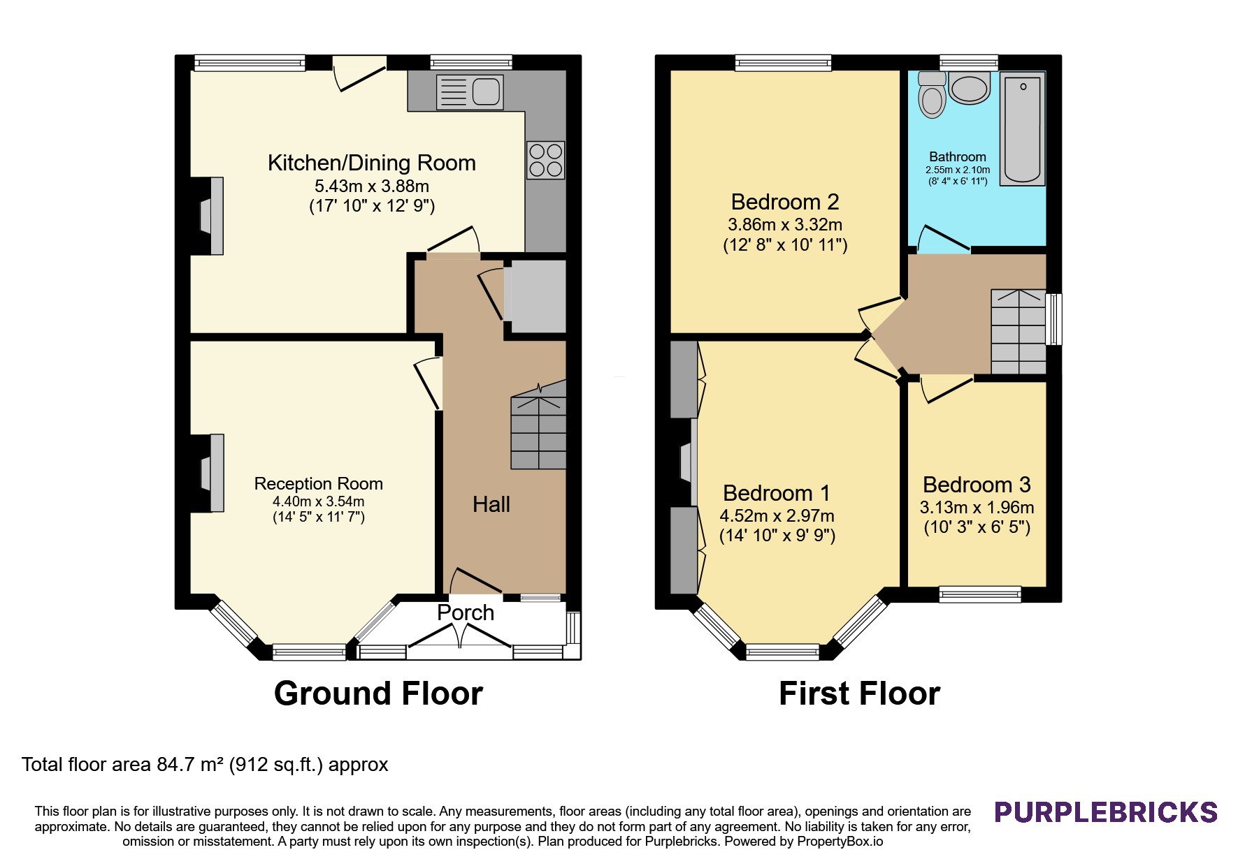 55, Bleak Hill Road, Birmingham floorplan