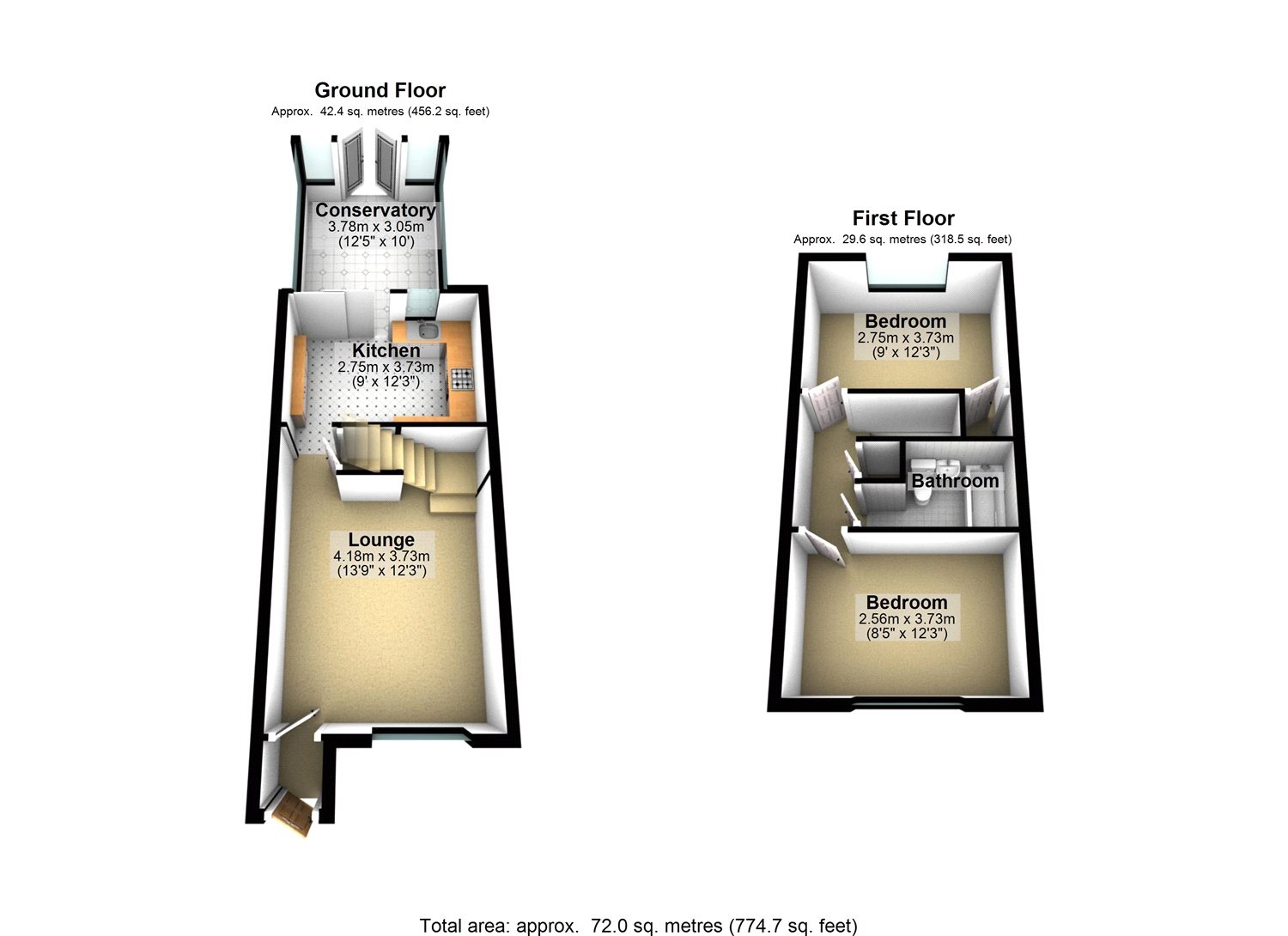 2 Bedrooms Terraced house for sale in Iris Road, West Ewell, Epsom KT19