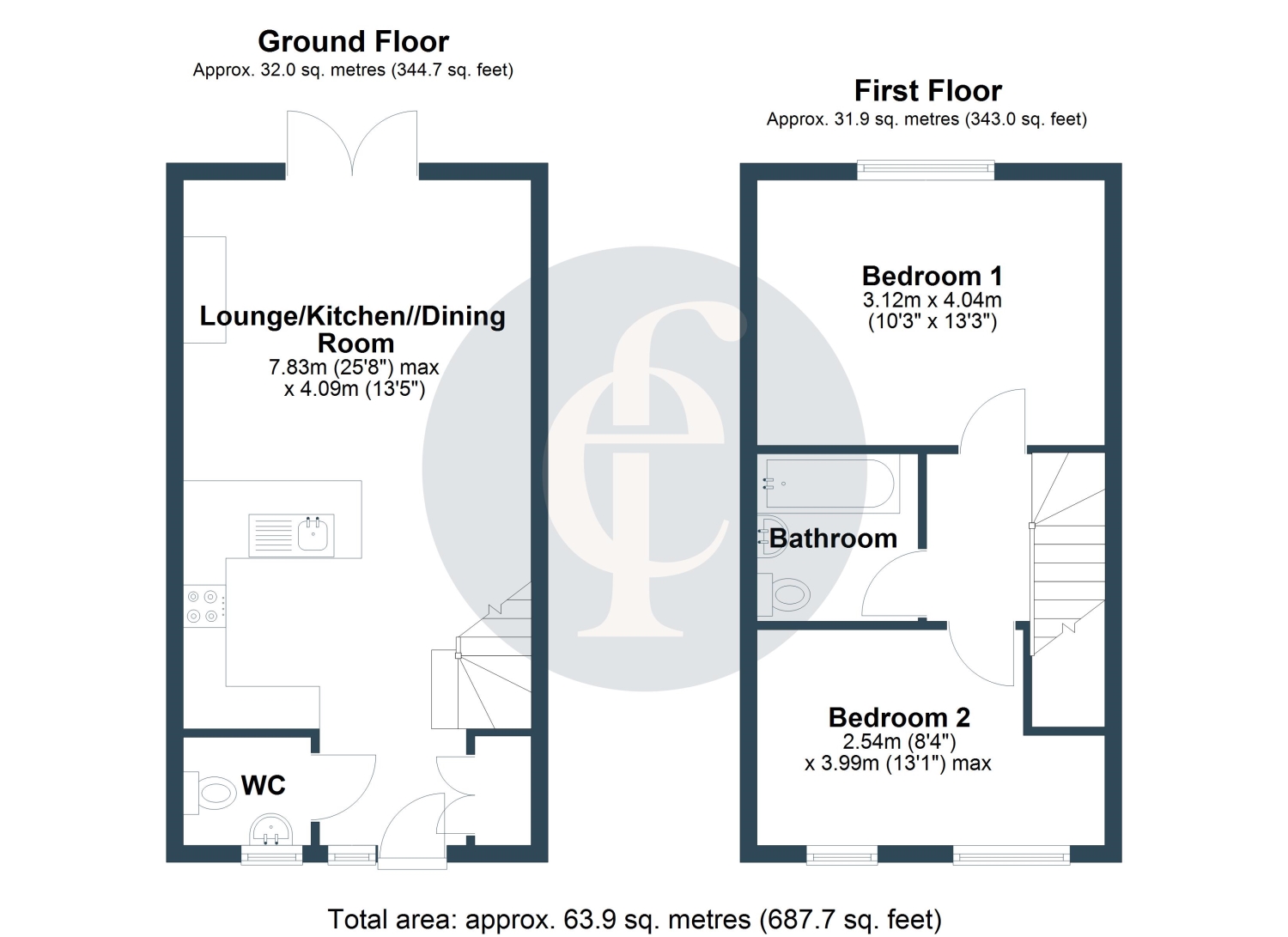 9, Oak Place, Alcester floorplan