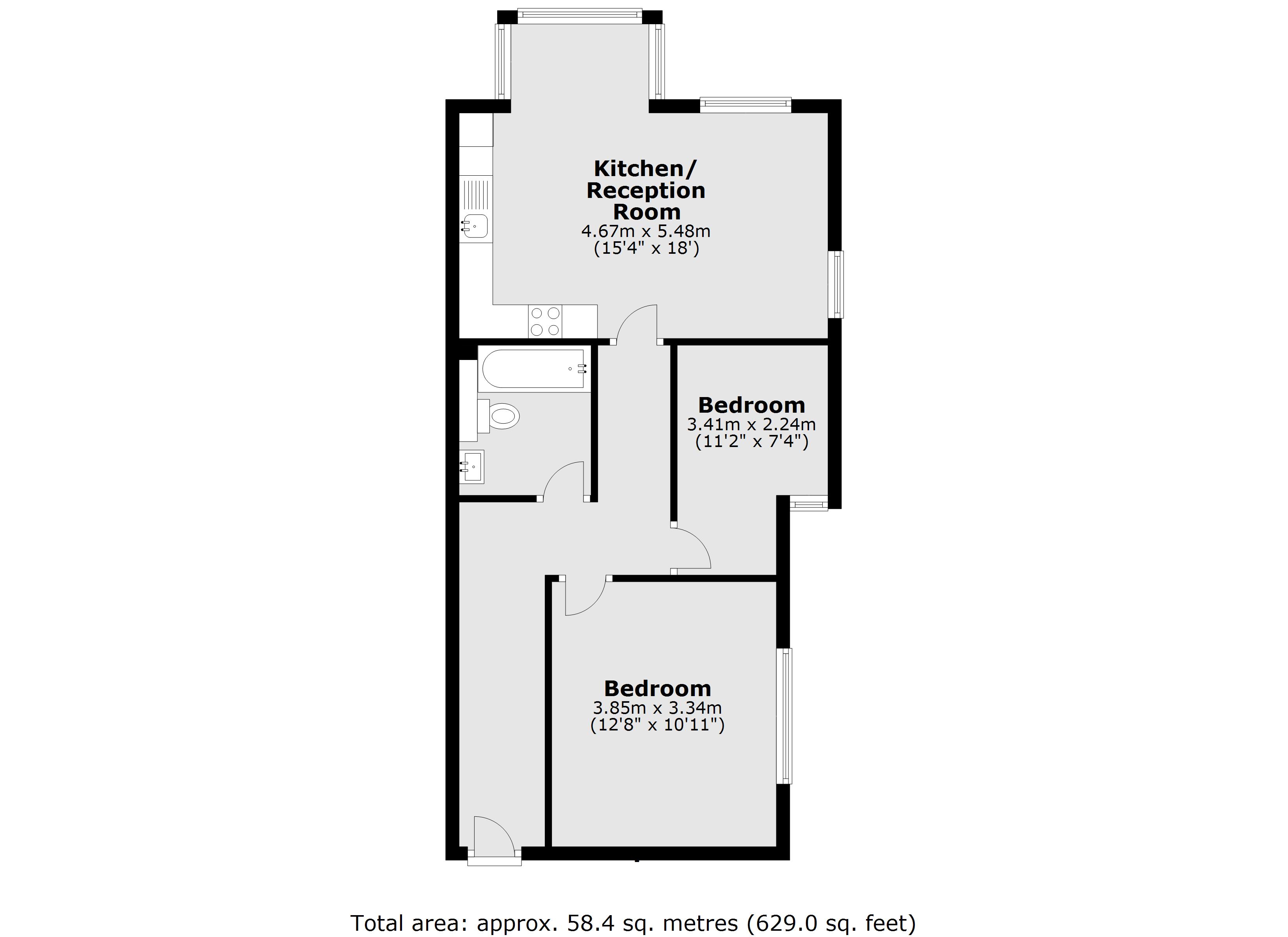 Holstein Avenue, Weybridge, Surrey KT13, 2 bedroom flat for sale