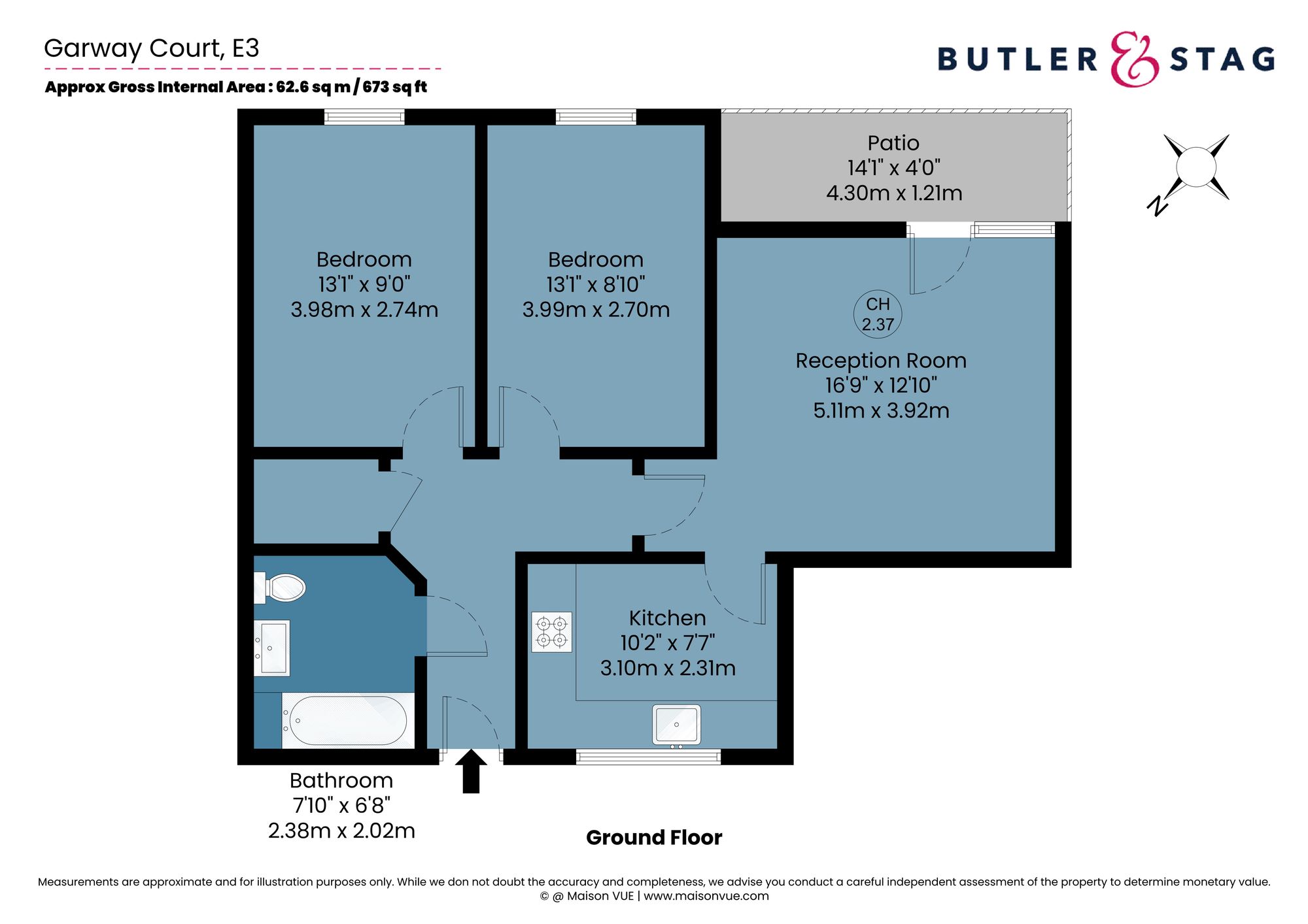 Flat 4, Garway Court, London floorplan