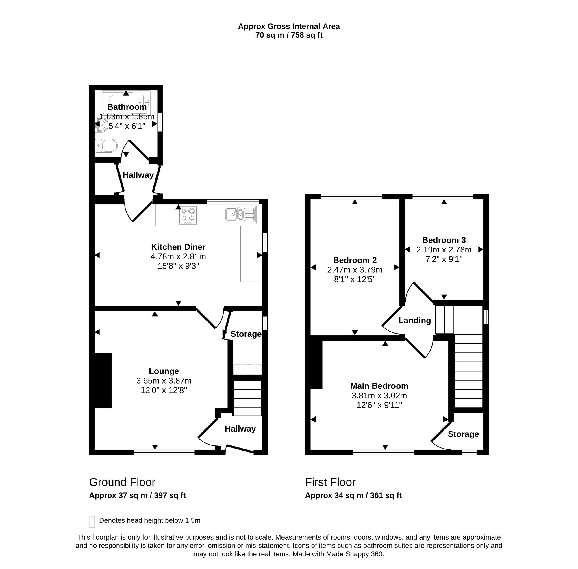 133 Acacia Crescent, Wigan floorplan
