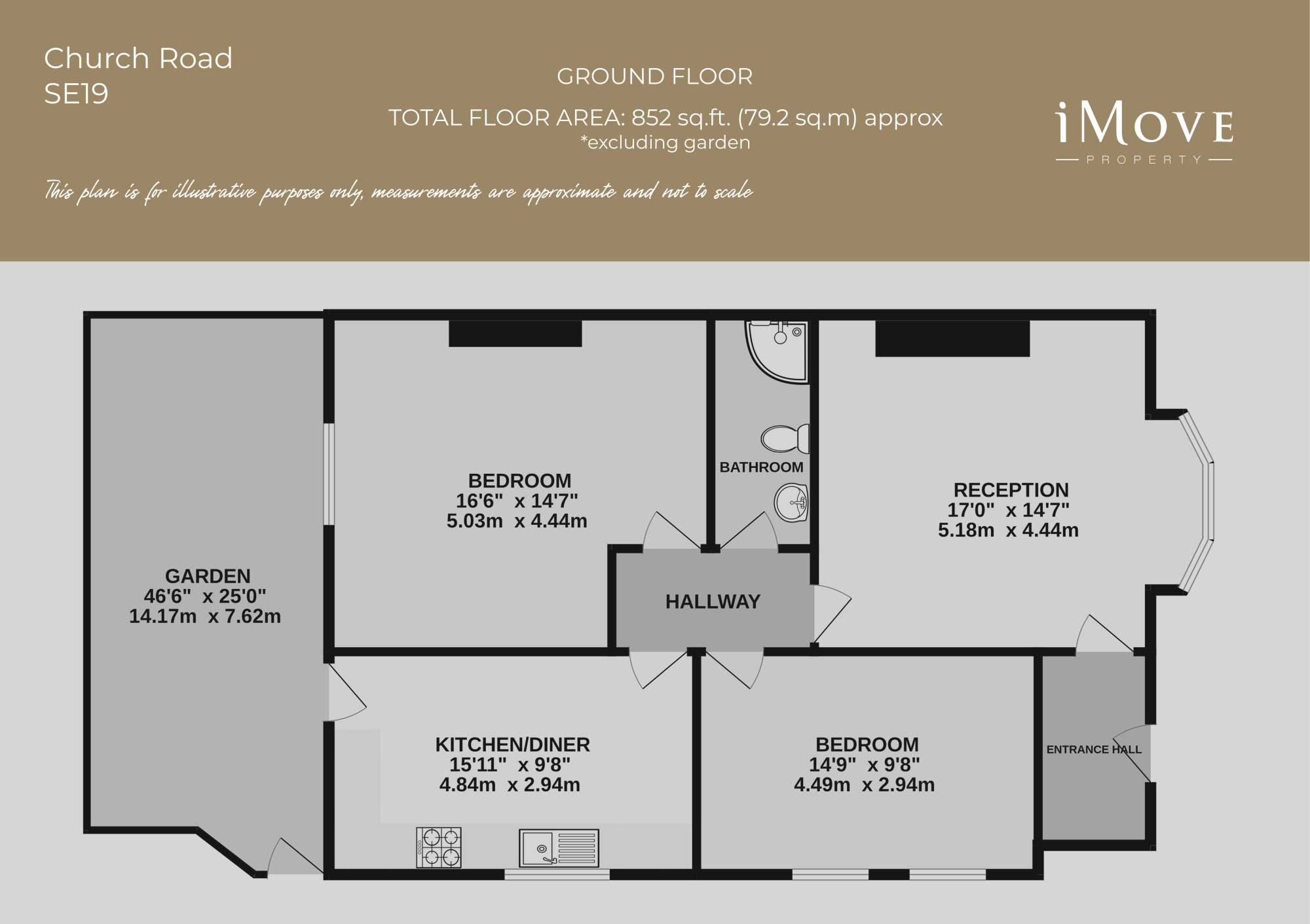 134a, Church Road, London floorplan