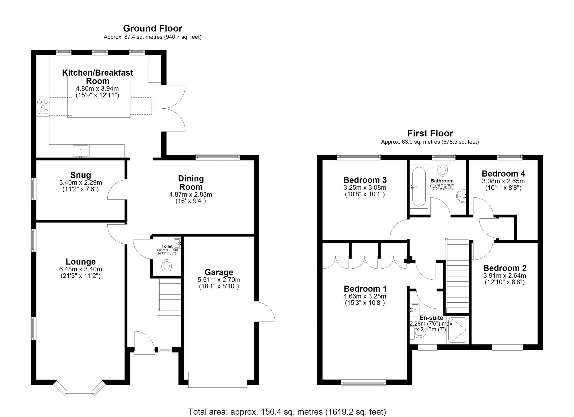 1 Quail Walk, Royston floorplan